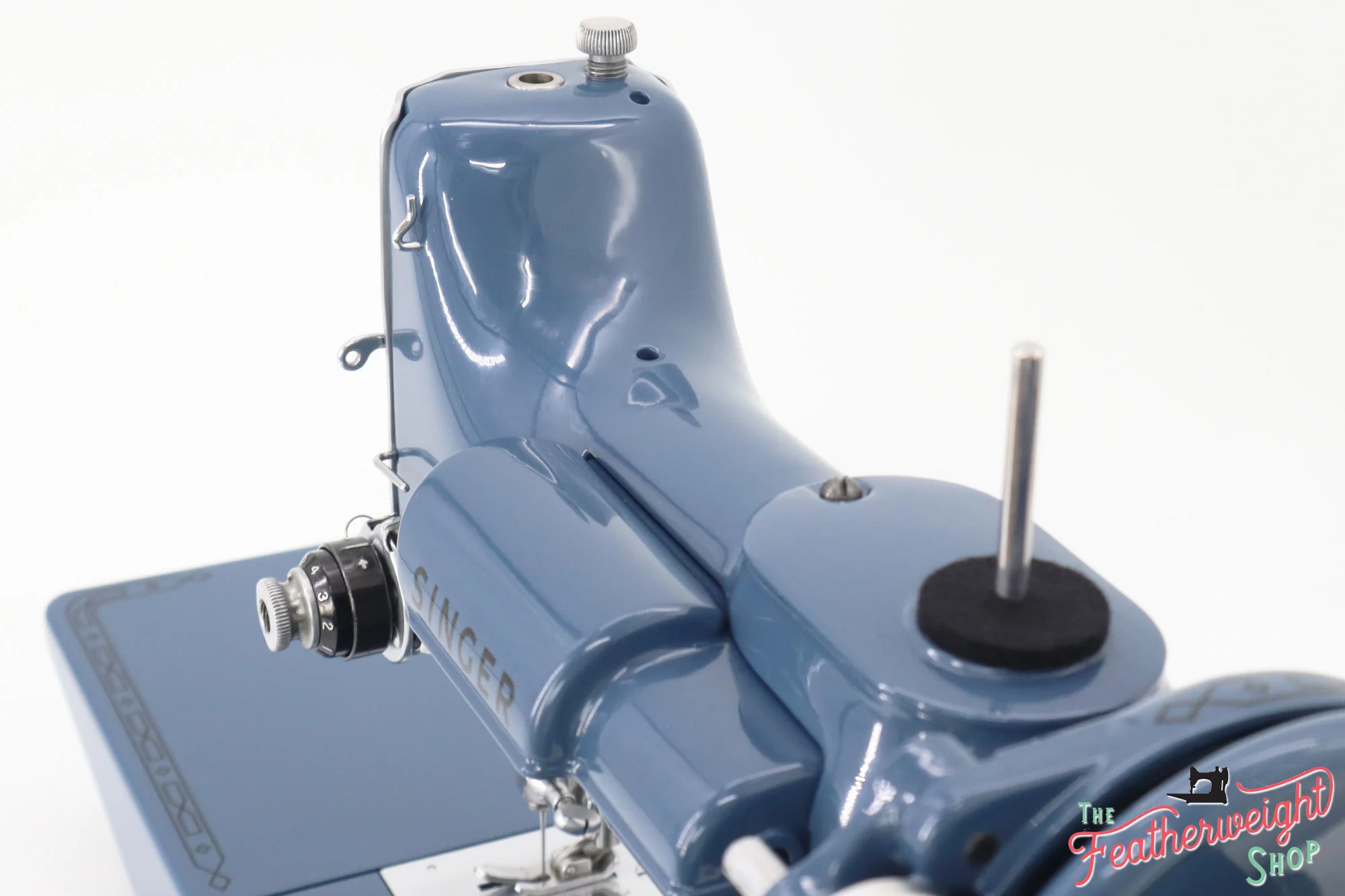 Singer Featherweight 221 Sewing Machine AM153*** - Fully Restored in Denim - Image 12