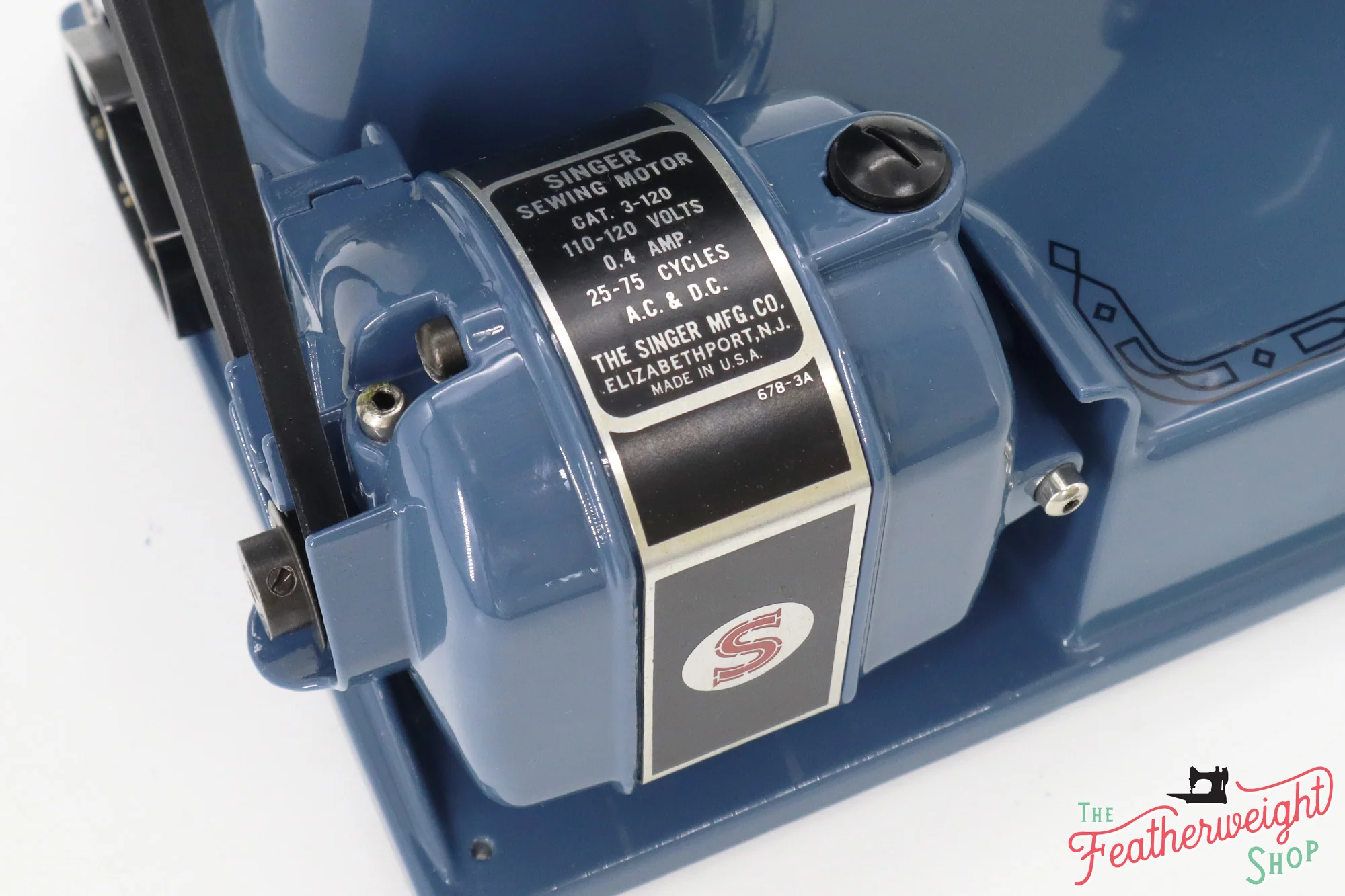 Singer Featherweight 221 Sewing Machine AM153*** - Fully Restored in Denim - Image 17