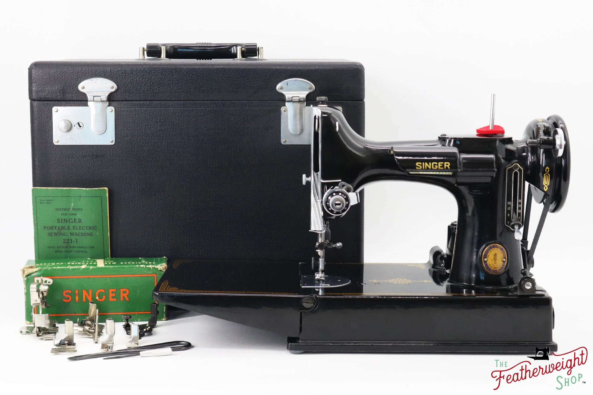 Singer Featherweight 221 Sewing Machine, Centennial: AK596*** - Image 2
