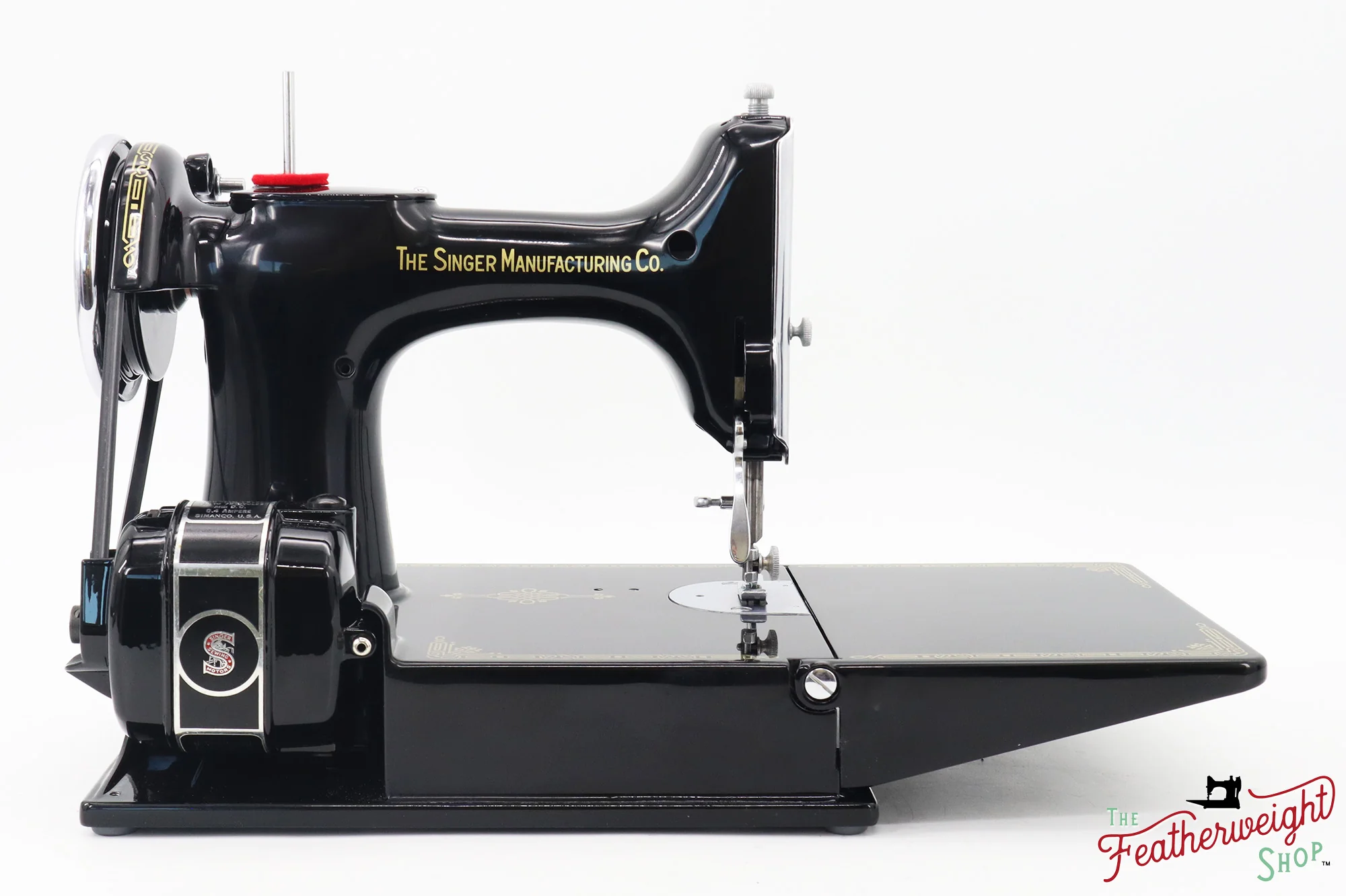 Singer Featherweight 221 Sewing machine, "First-Run" 1933 AD5473** - Fully Restored in Gloss Black - Image 6