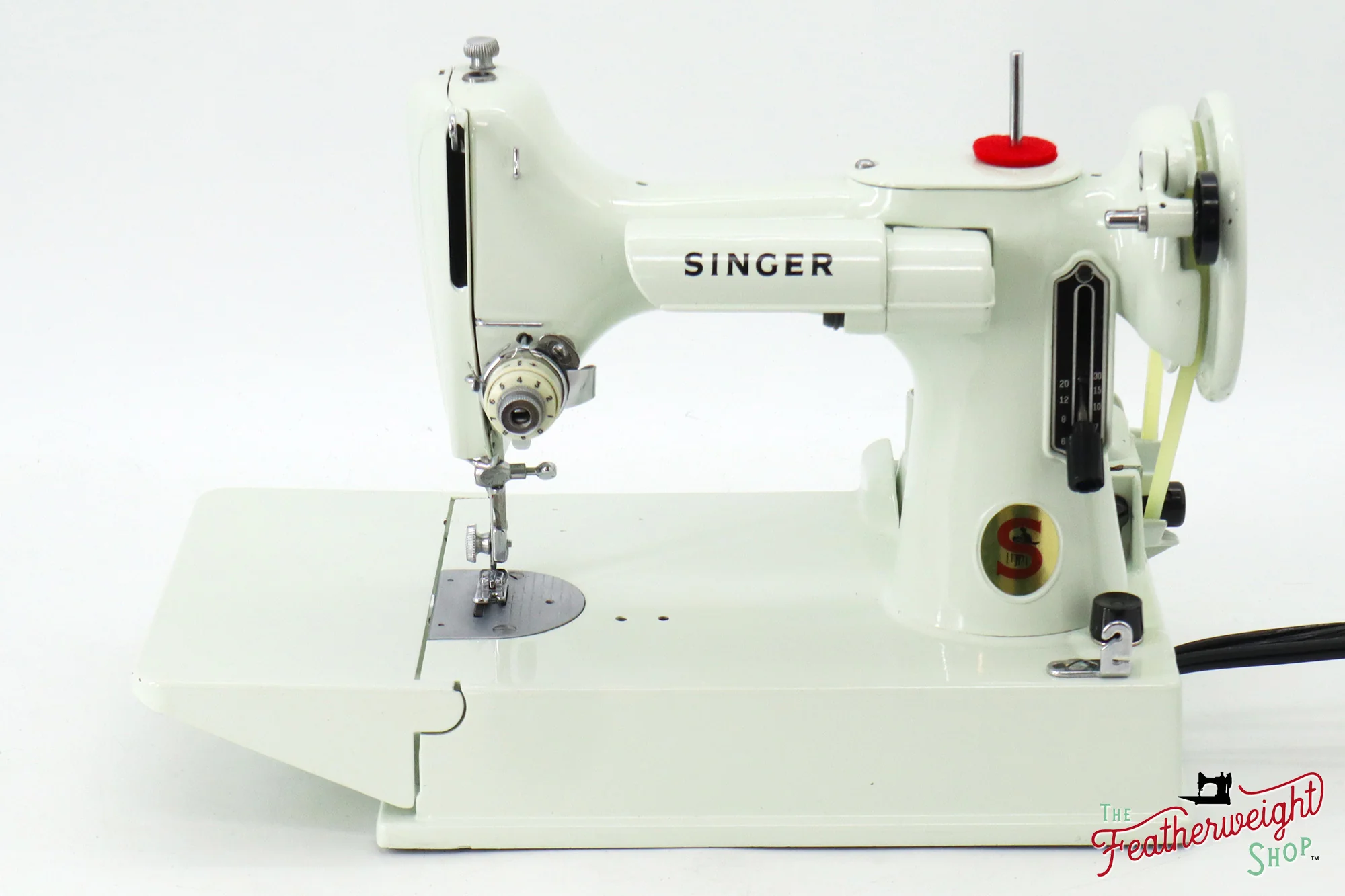 Singer Featherweight 221K Sewing Machine, WHITE - EV887*** - Image 2