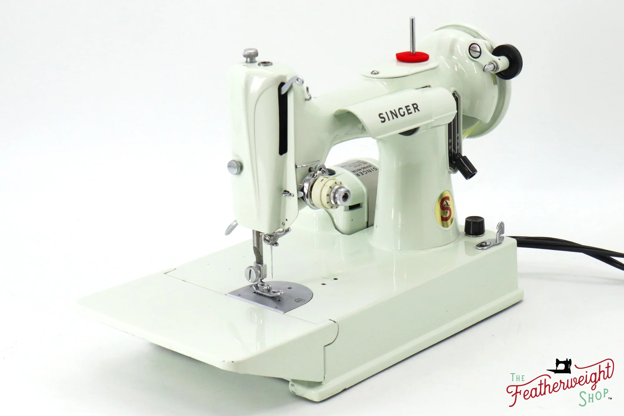 Singer Featherweight 221K Sewing Machine, WHITE - EV887*** - Image 3