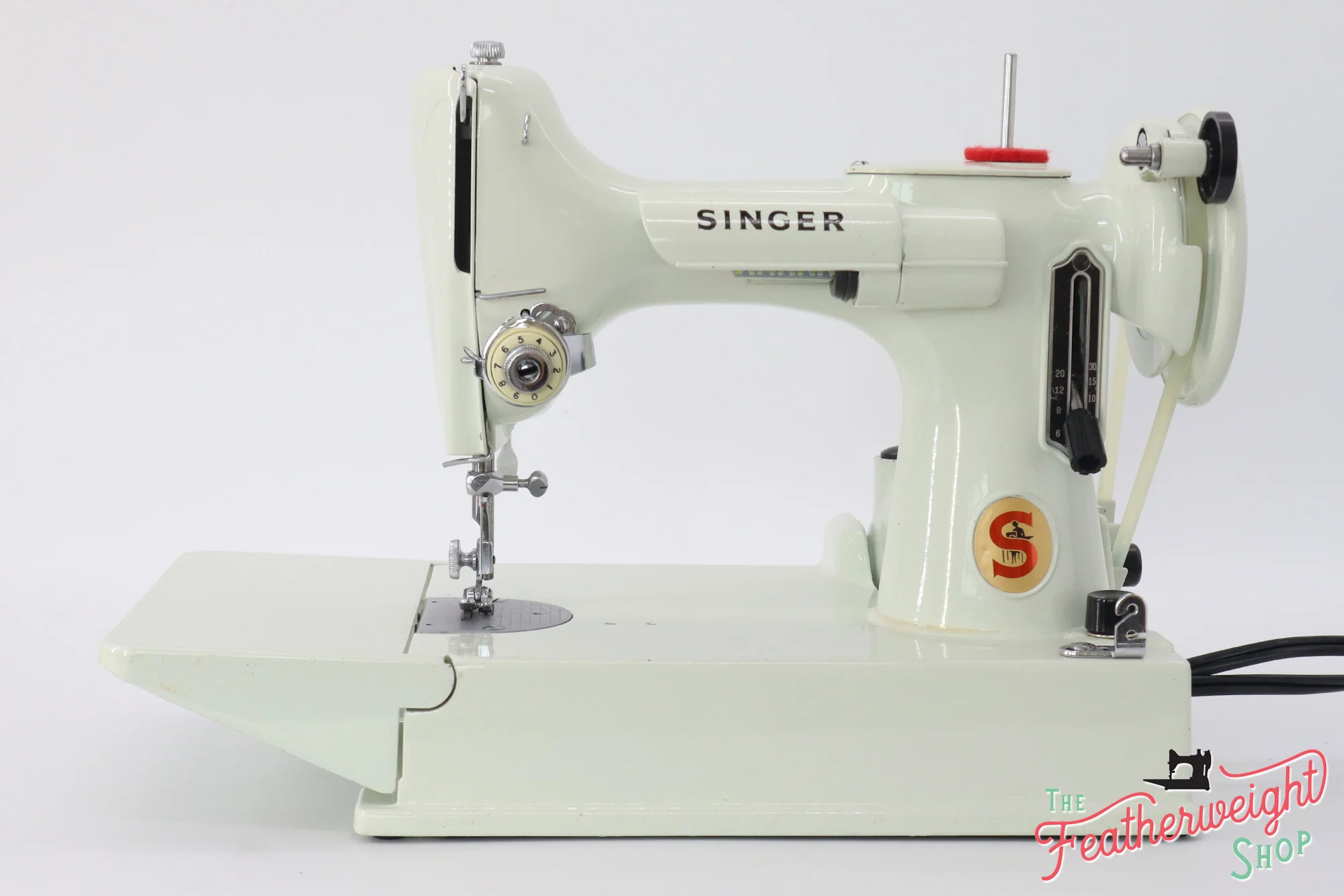 Singer Featherweight 221 Sewing Machine, WHITE EV974*** - Image 2