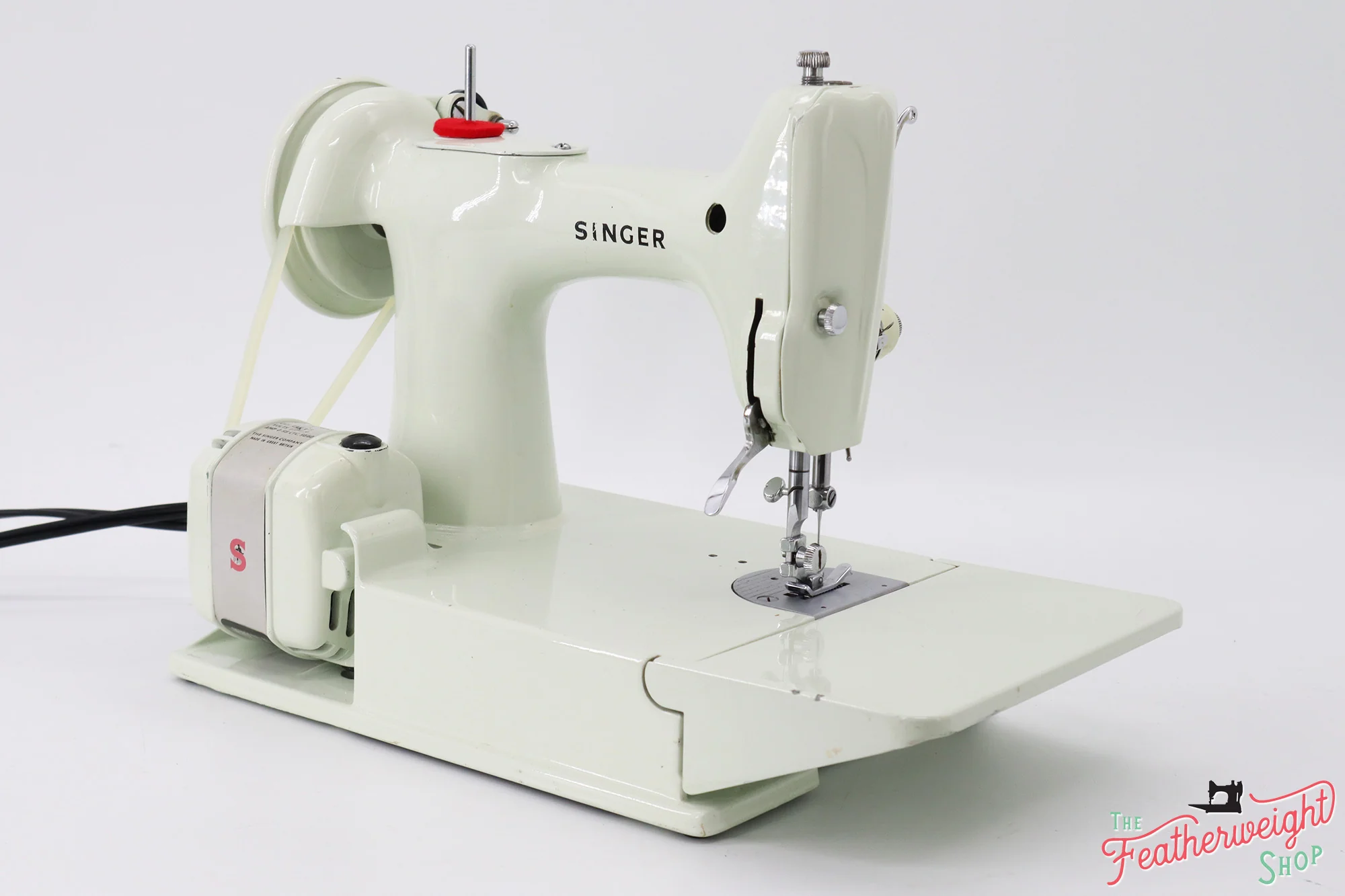 Singer Featherweight 221 Sewing Machine, WHITE EV9828** - Image 4