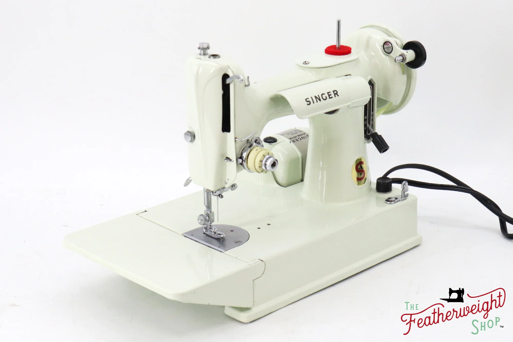 Singer Featherweight 221 Sewing Machine, WHITE - EV987*** - Image 3
