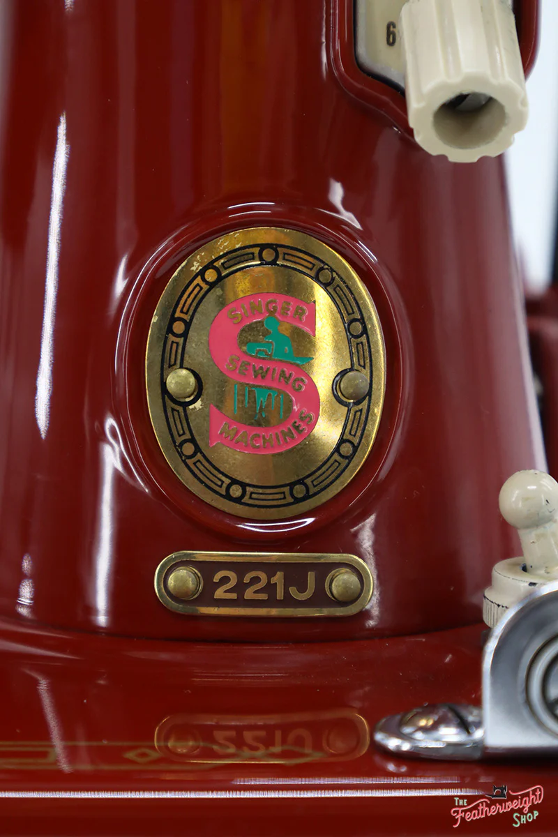 Singer Featherweight 221J Sewing Machine JE159*** - Fully Restored in 'Fire Brick Red' - Image 13