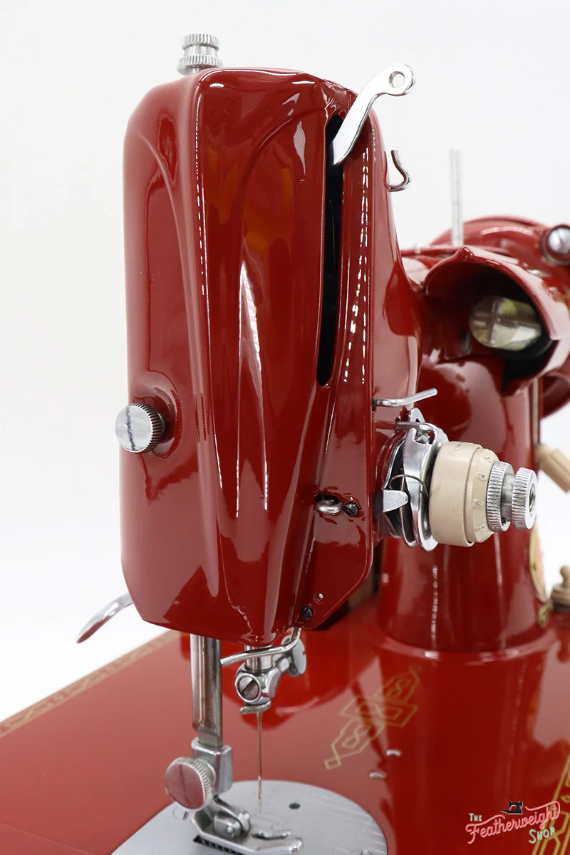 Singer Featherweight 221J Sewing Machine JE159*** - Fully Restored in 'Fire Brick Red' - Image 15