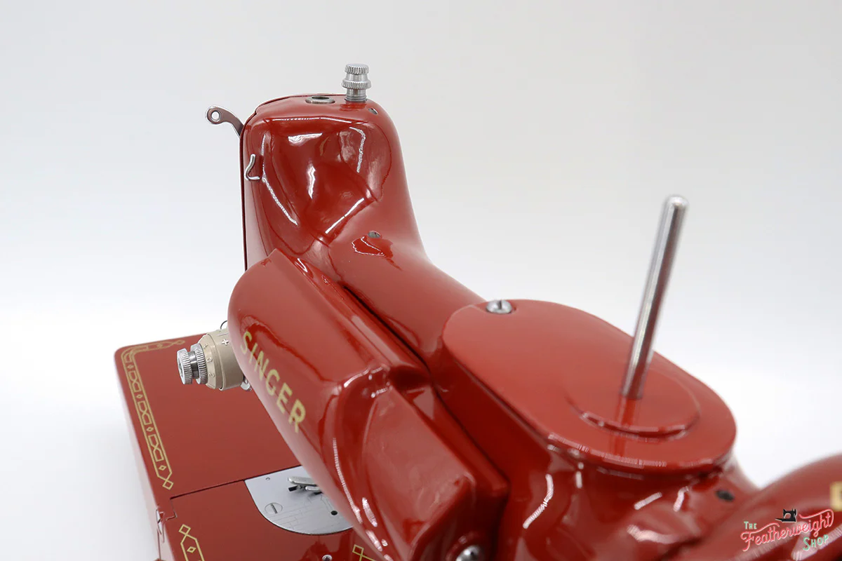 Singer Featherweight 221J Sewing Machine JE159*** - Fully Restored in 'Fire Brick Red' - Image 17