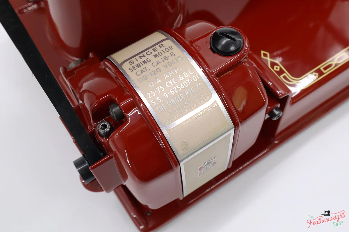 Singer Featherweight 221J Sewing Machine JE159*** - Fully Restored in 'Fire Brick Red' - Image 20