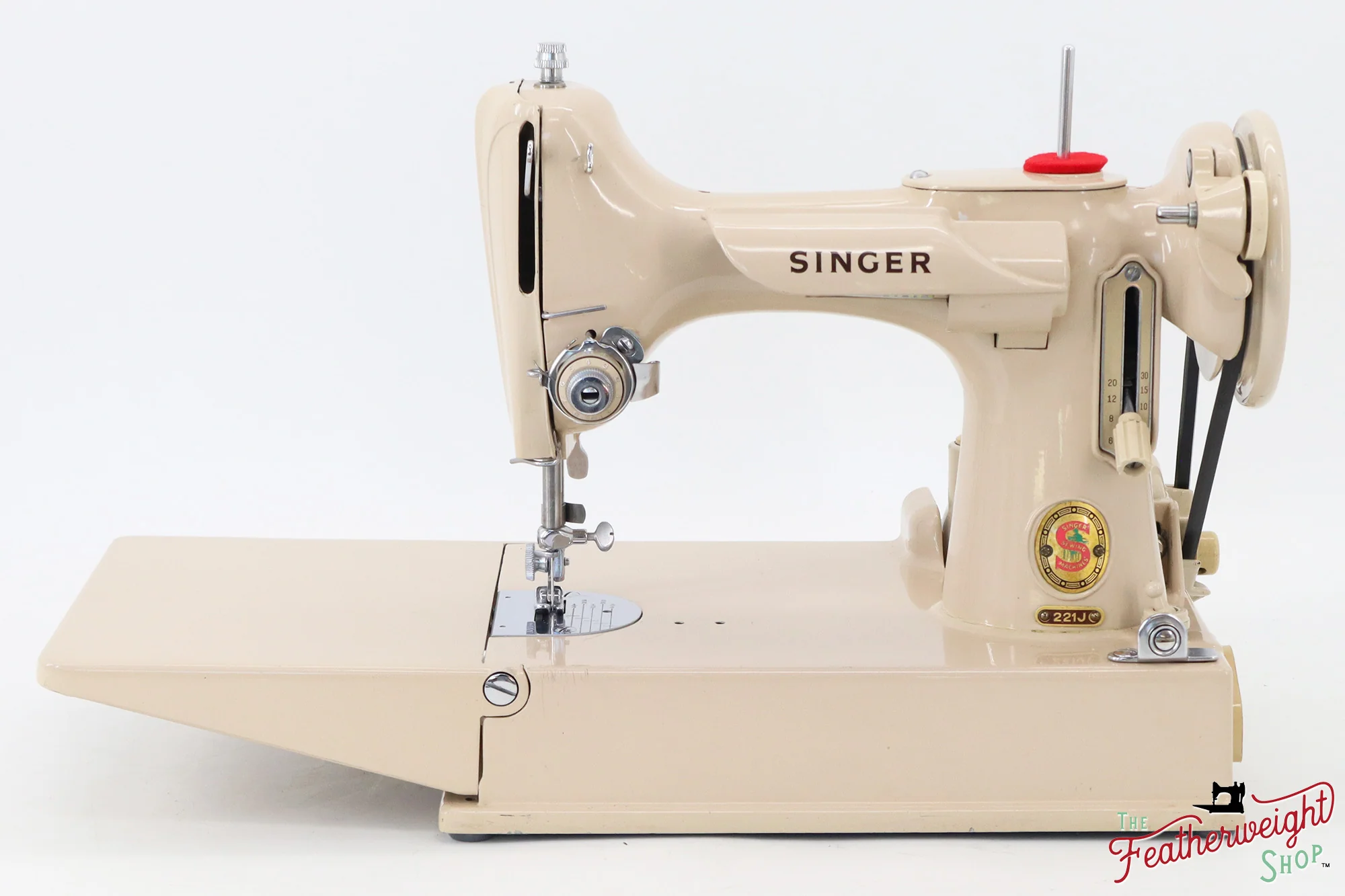 Singer Featherweight 221J Sewing Machine, Tan - JE1525** - Image 2