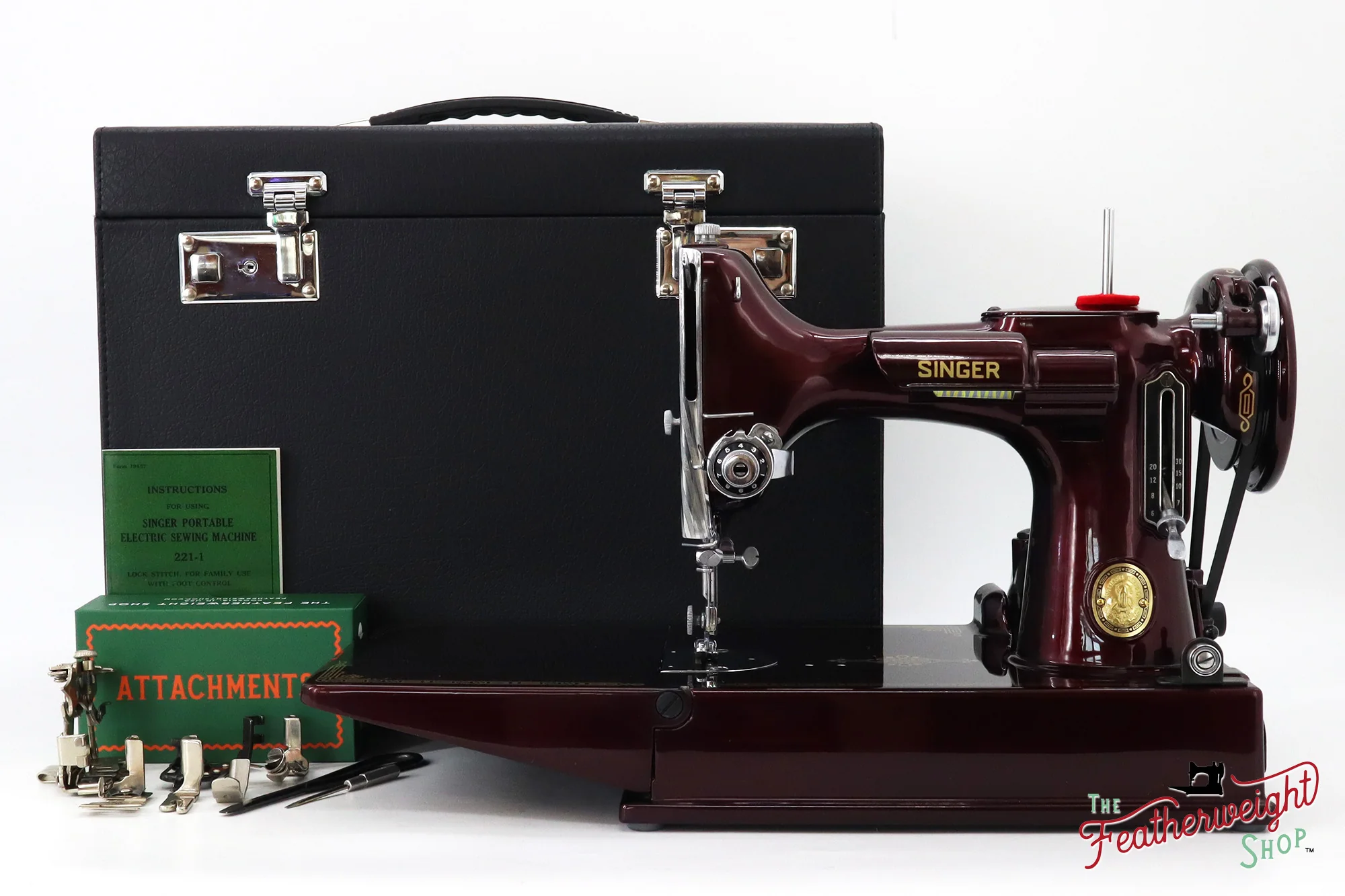 Singer Featherweight 221K, 1953 - EH893*** - Fully Restored in Brandywine - Image 2