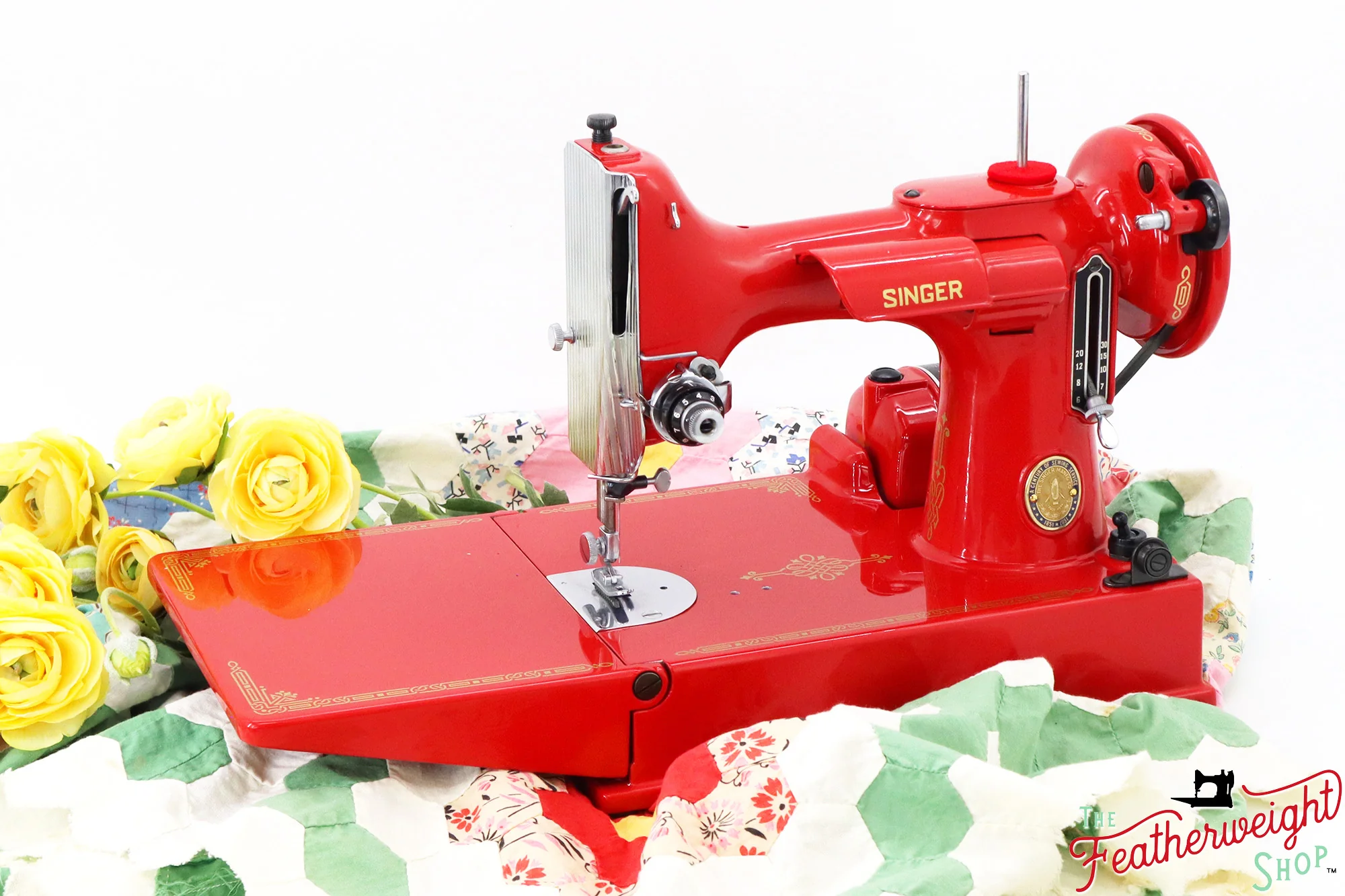 Singer Featherweight 221K, Centennial - EG3030** - Fully Restored in Liberty Red - Image 3