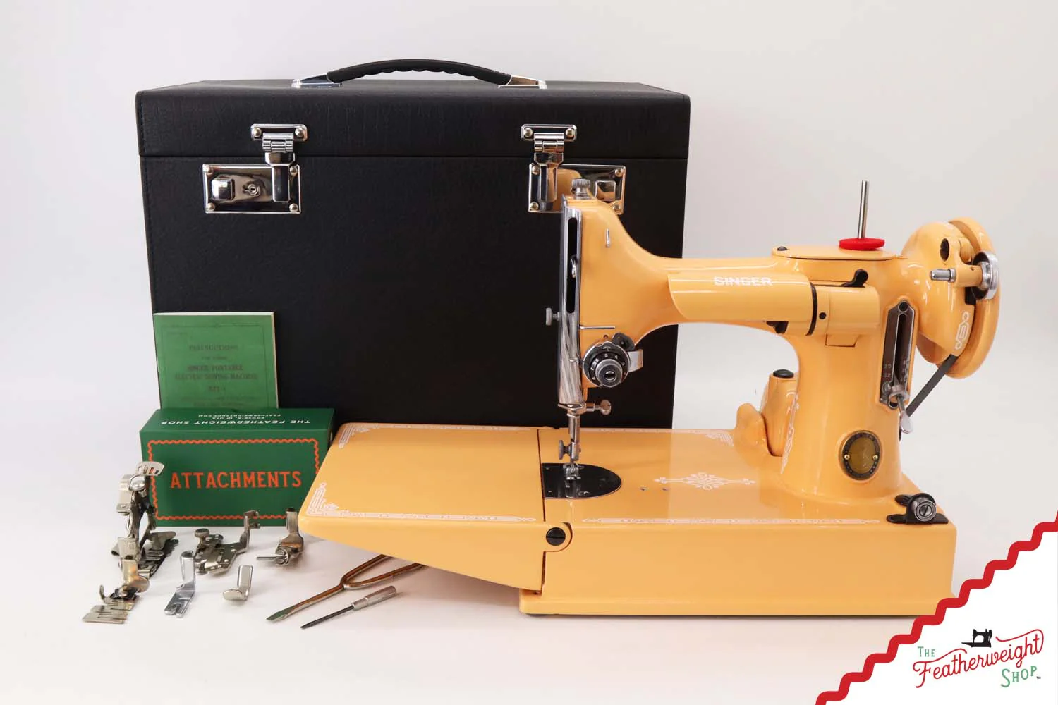 Singer Featherweight 221K, Centennial - EG353*** - Fully Restored in Dreamsicle - Image 2