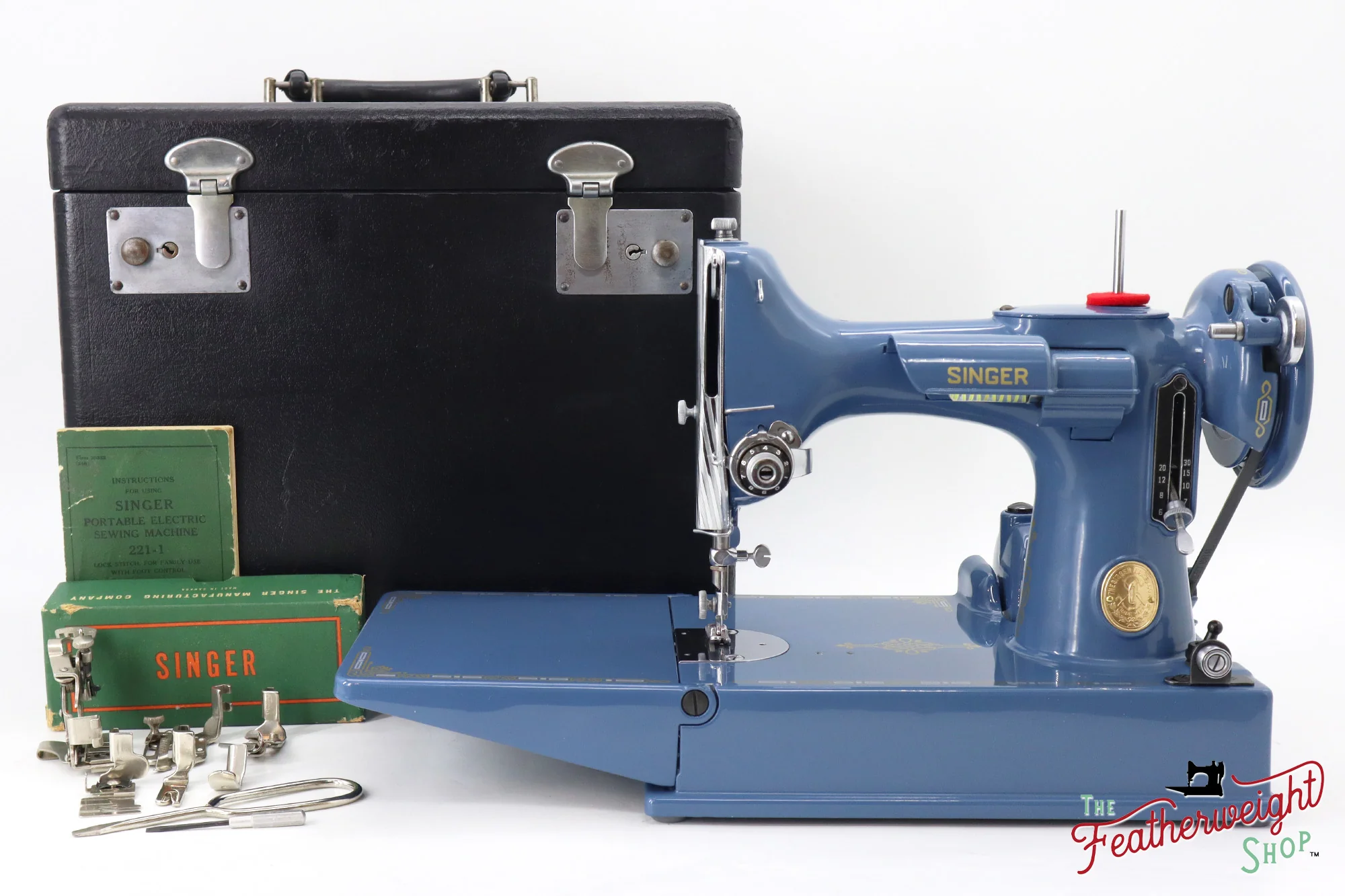 Singer Featherweight 221K - EE575*** - Fully Restored in Denim - Image 2