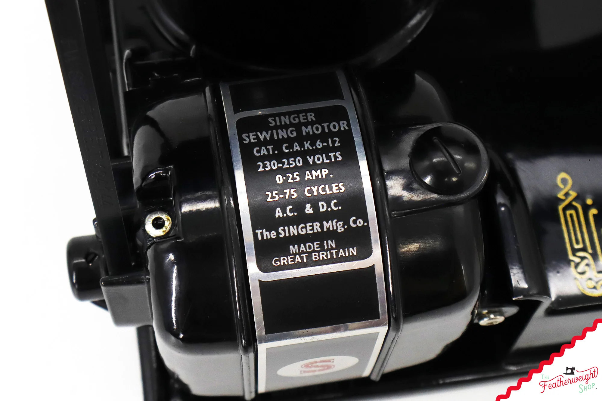 Singer Featherweight 221K, EF160***, RARE Great Britain Decal - Image 15