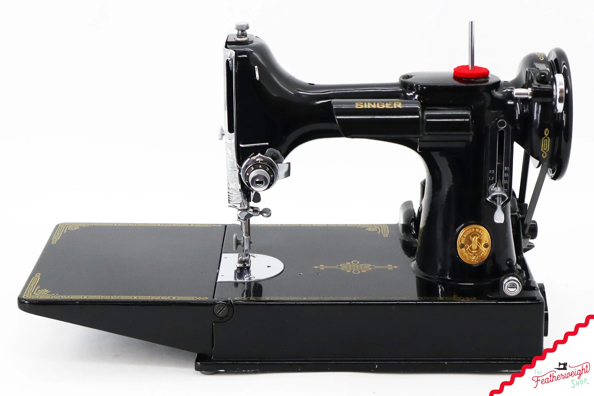 Singer Featherweight 221K, EF160***, RARE Great Britain Decal - Image 3