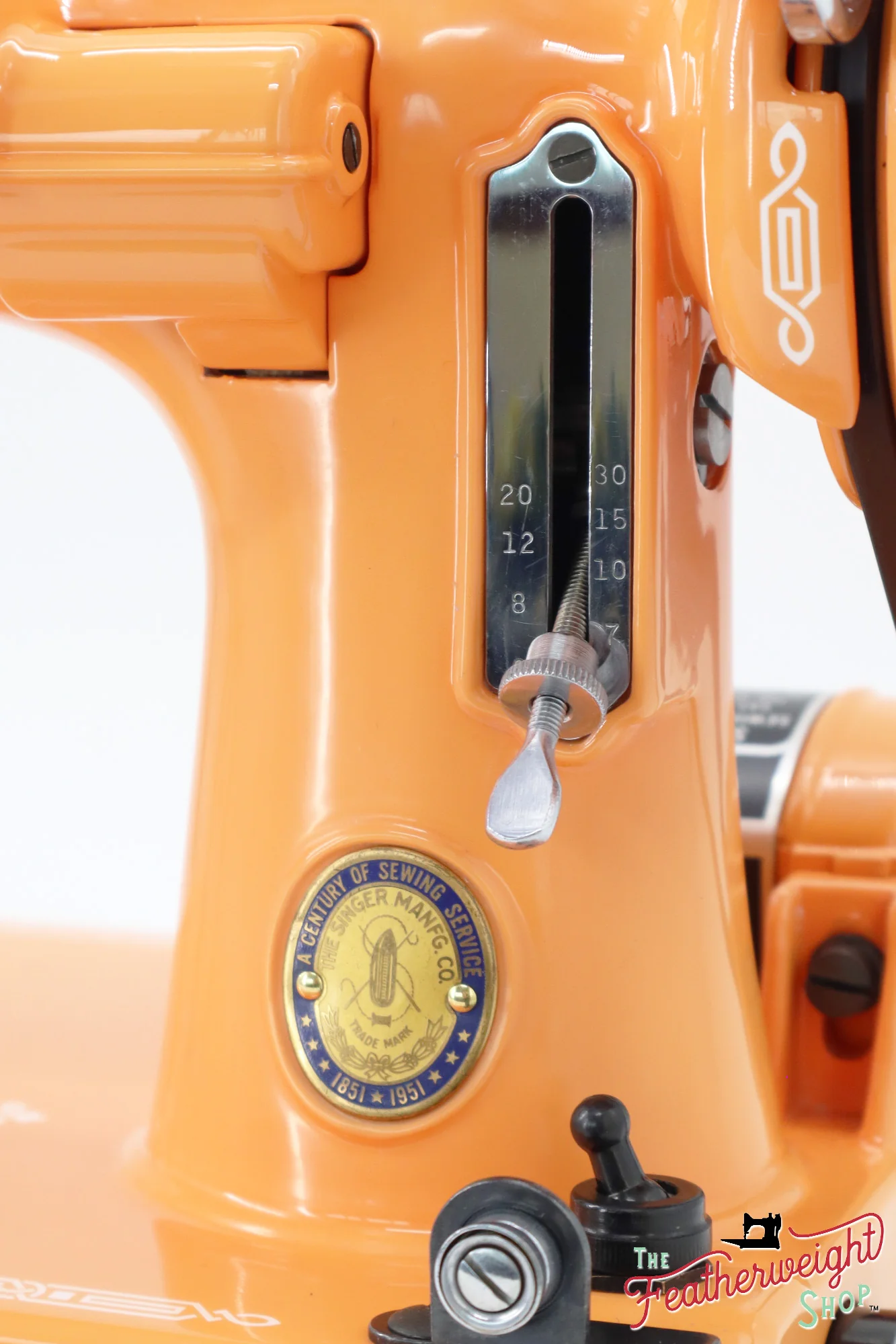 Singer Featherweight 221K Centennial, EF9121** - Fully Restored in Happy Papaya - Image 8