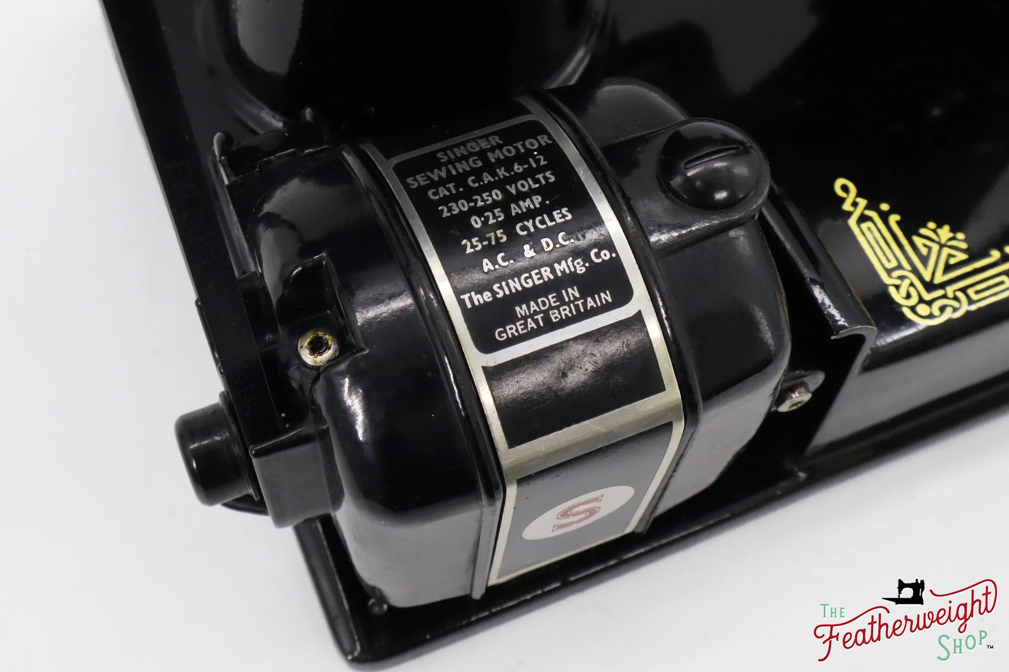 Singer Featherweight 221K, EG348***, RARE Great Britain Decal - Image 17