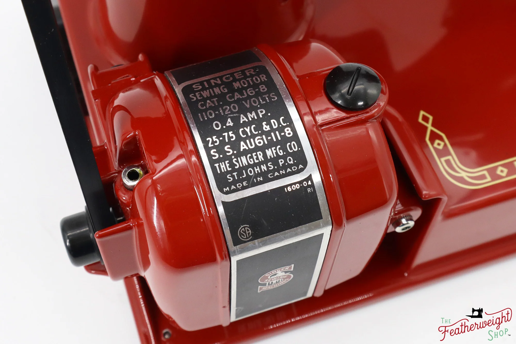 Singer Featherweight 221K, Red 'S', ES173*** - Fully Restored in Brick Red - Image 16