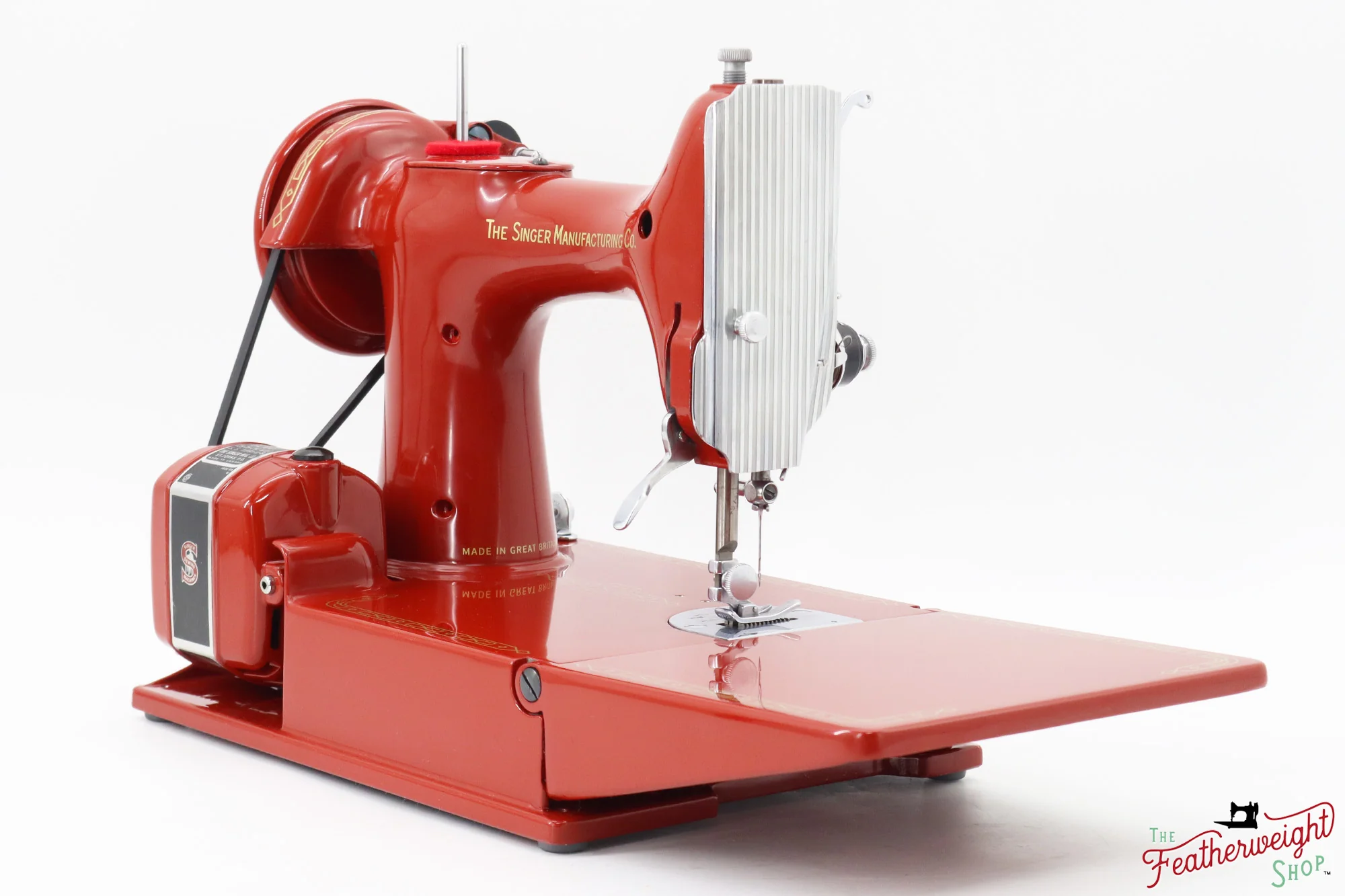 Singer Featherweight 221K, Red 'S', ES173*** - Fully Restored in Brick Red - Image 6