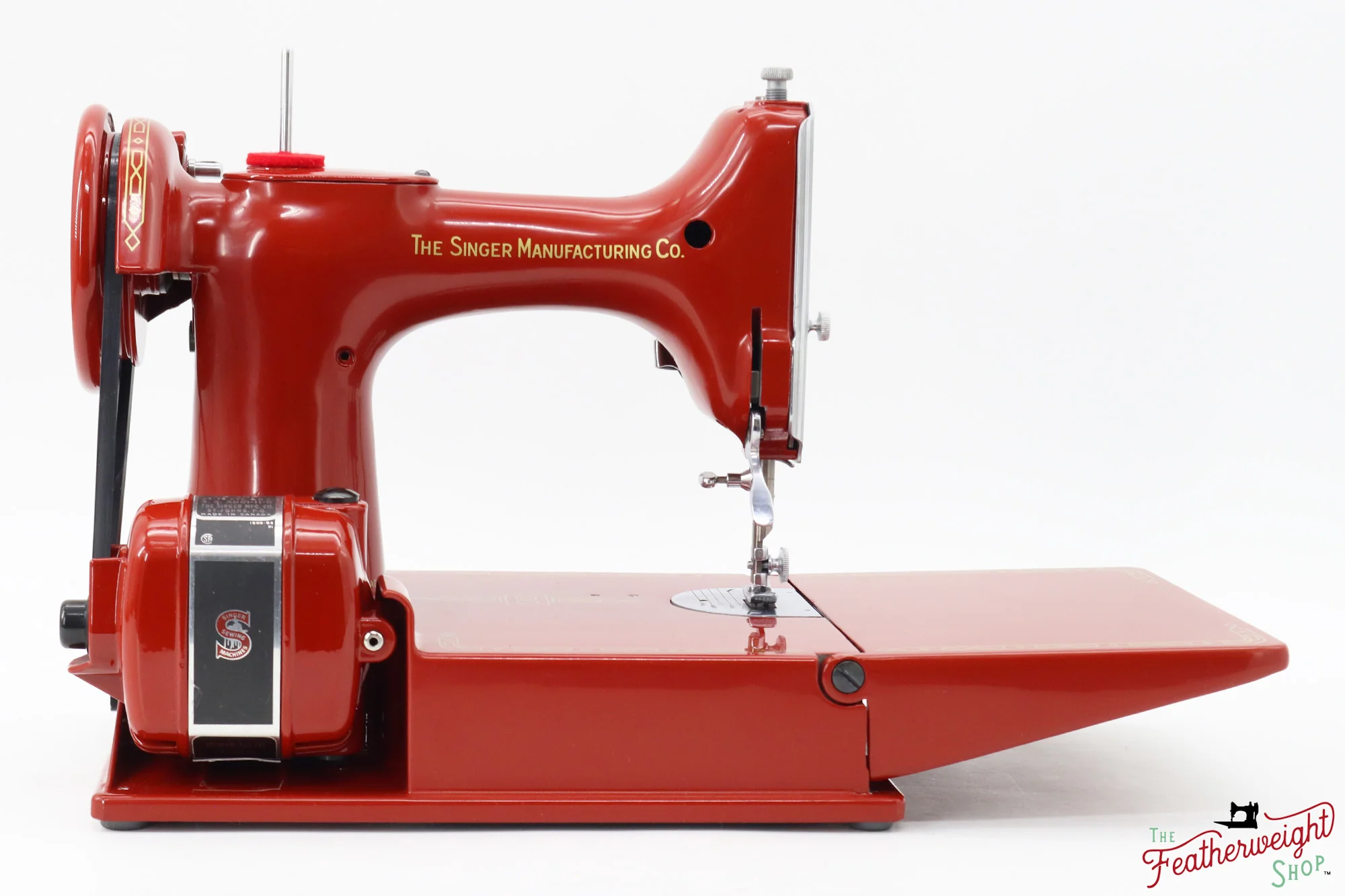 Singer Featherweight 221K, Red 'S', ES173*** - Fully Restored in Brick Red - Image 7
