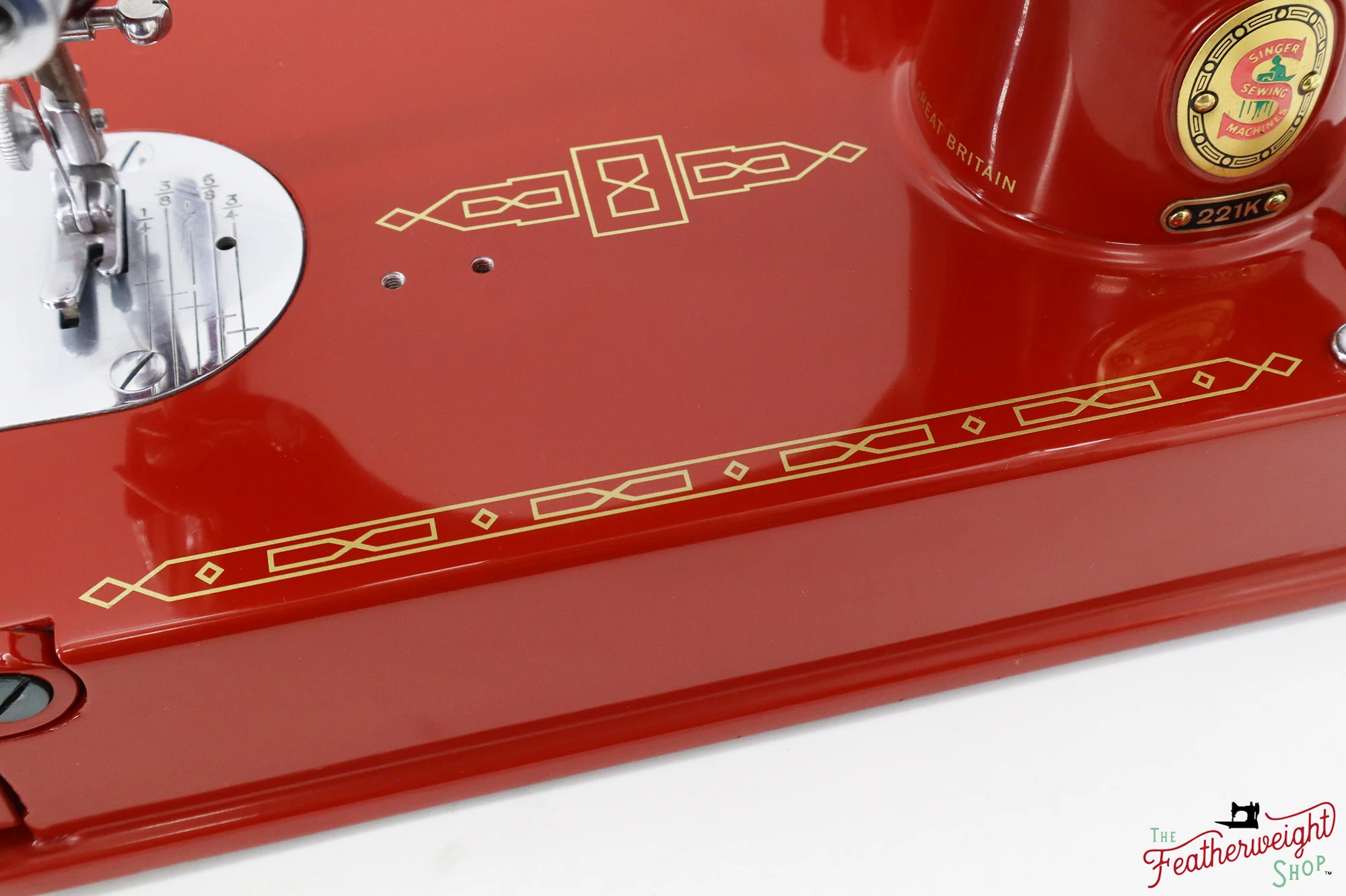 Singer Featherweight 221K, Red 'S', ES173*** - Fully Restored in Brick Red - Image 8
