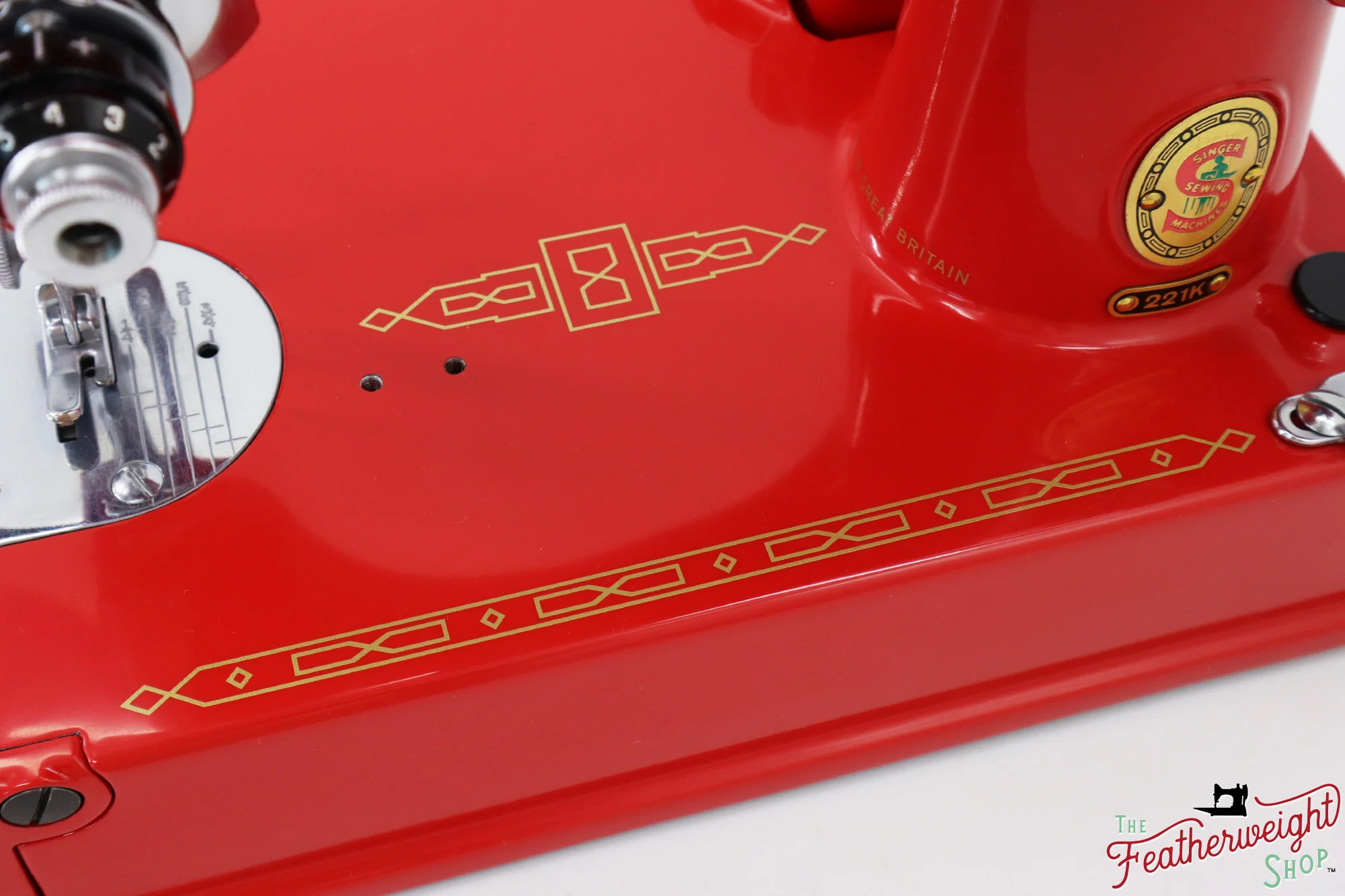 Singer Featherweight 221K, Red 'S', ES6519** - Fully Restored in Liberty Red - Image 10