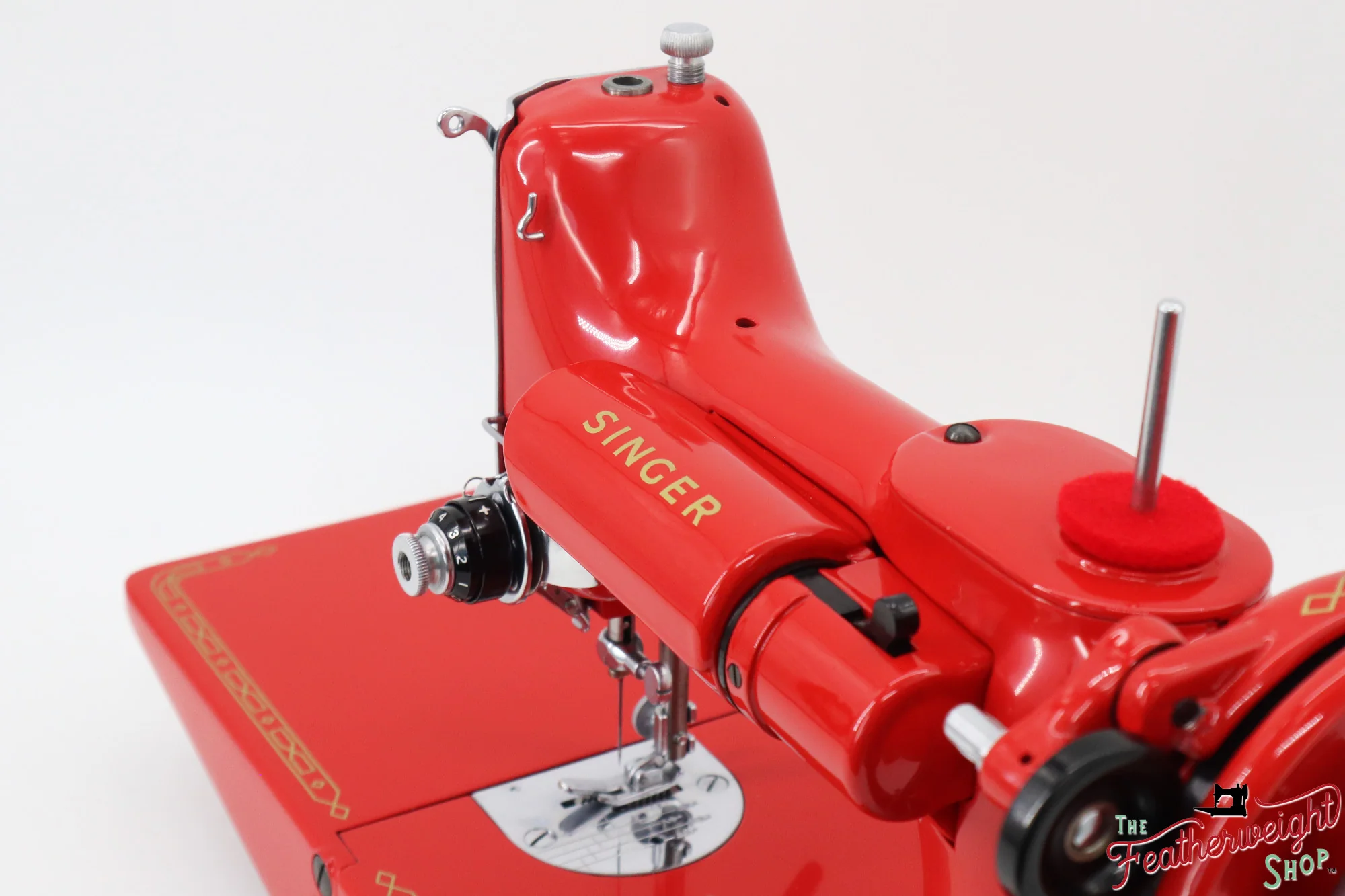 Singer Featherweight 221K, Red 'S', ES6519** - Fully Restored in Liberty Red - Image 16