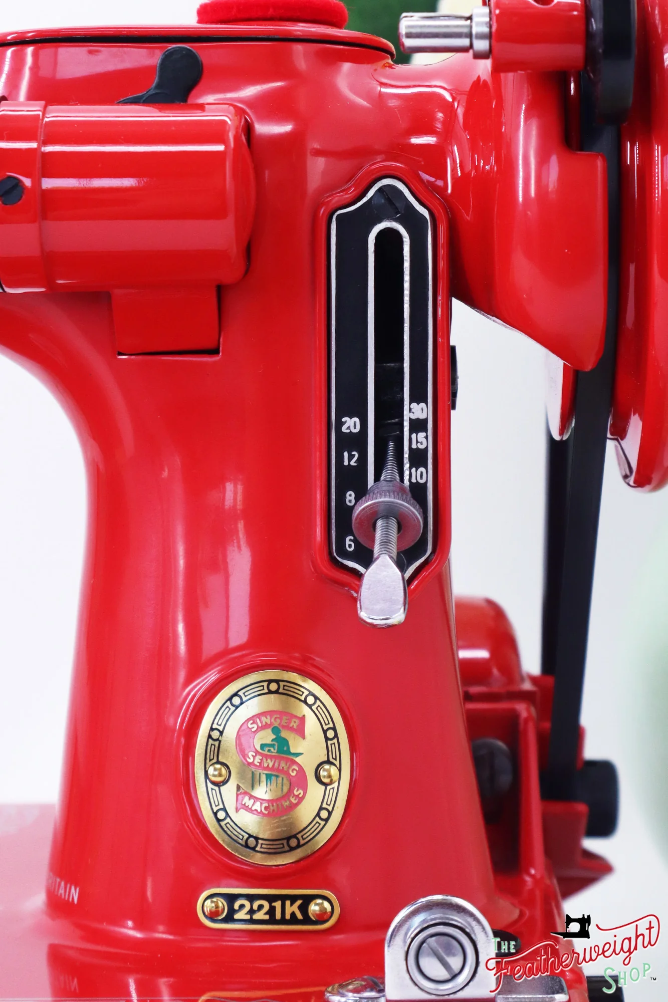 Singer Featherweight 221K, Red 'S', ES874*** - Fully Restored in Liberty Red - Image 16