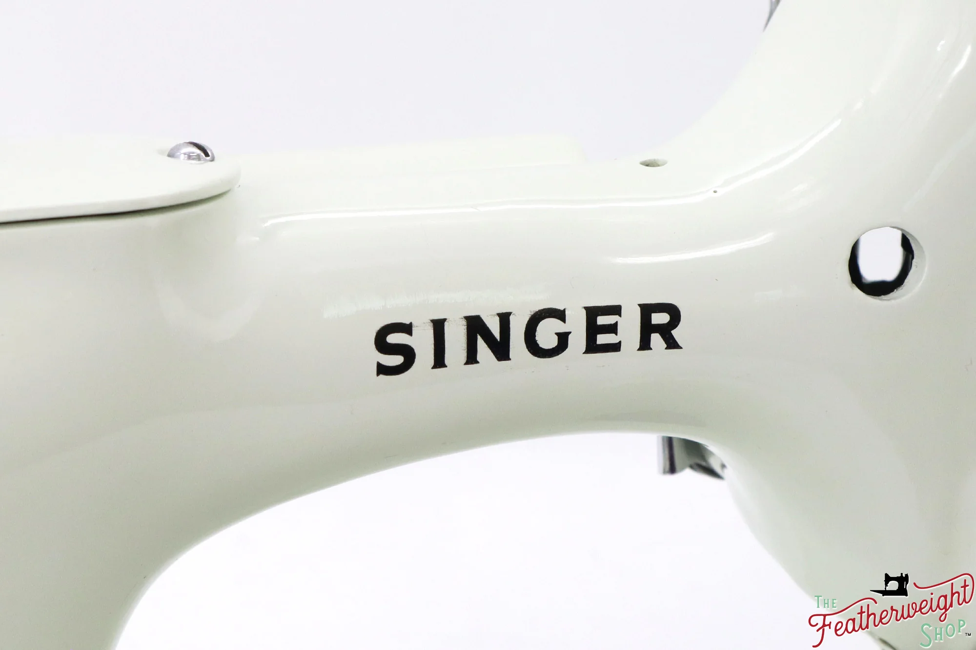 Singer Featherweight 221K Sewing Machine, British WHITE EV988*** - Image 14