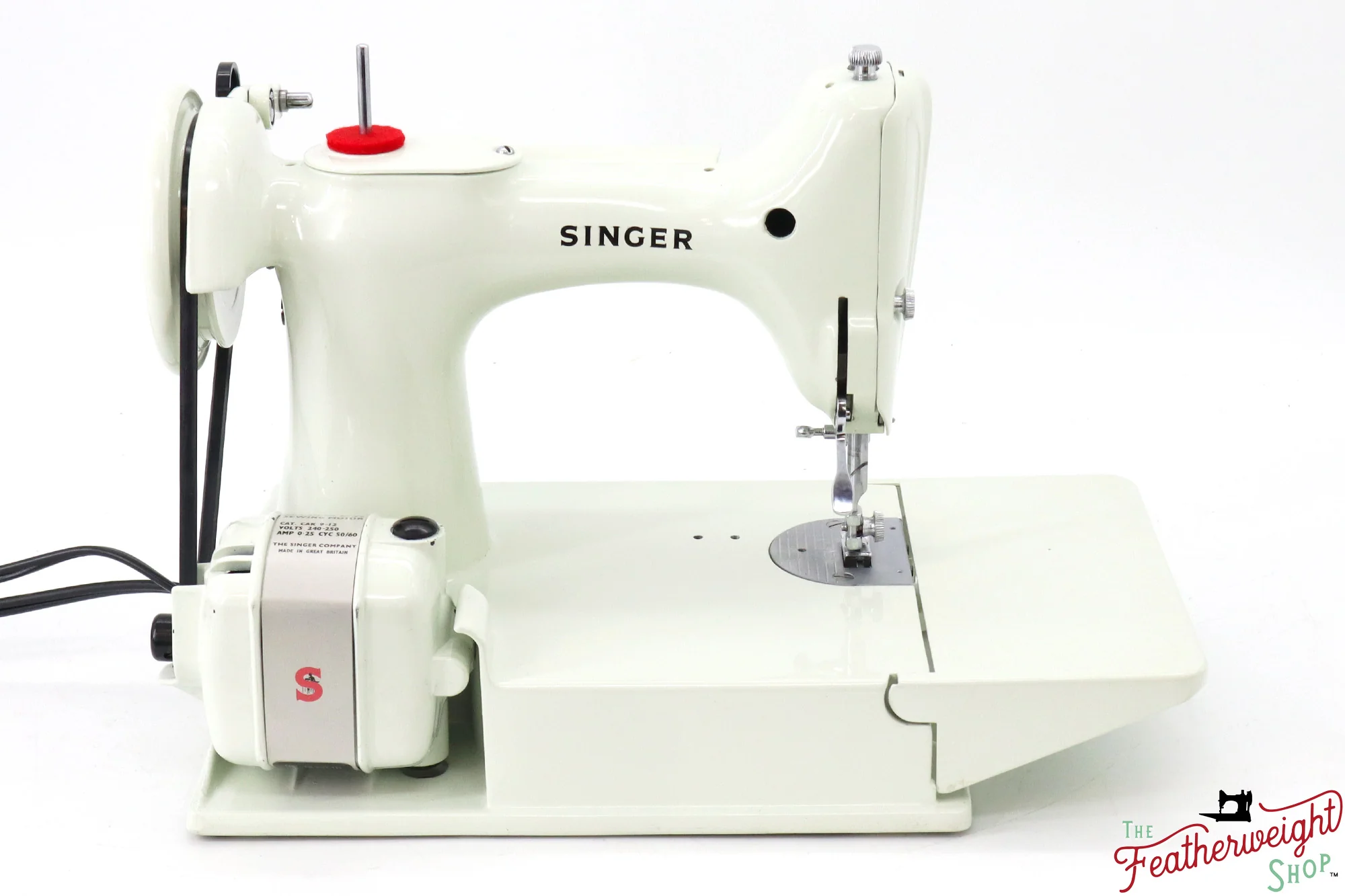 Singer Featherweight 221K Sewing Machine, British WHITE EV988*** - Image 8