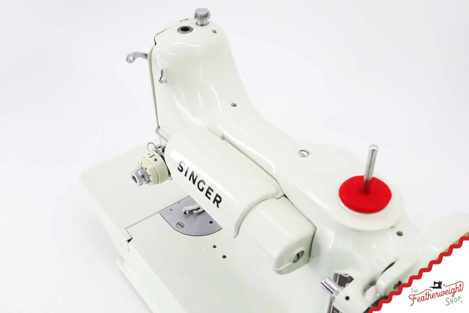 Singer Featherweight 221K Sewing Machine, British WHITE EV999*** - Image 13