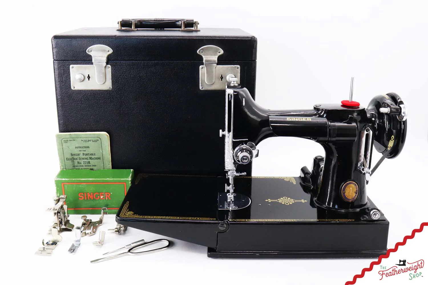 Singer Featherweight 221K Sewing Machine, Centennial: EG709*** - Image 2