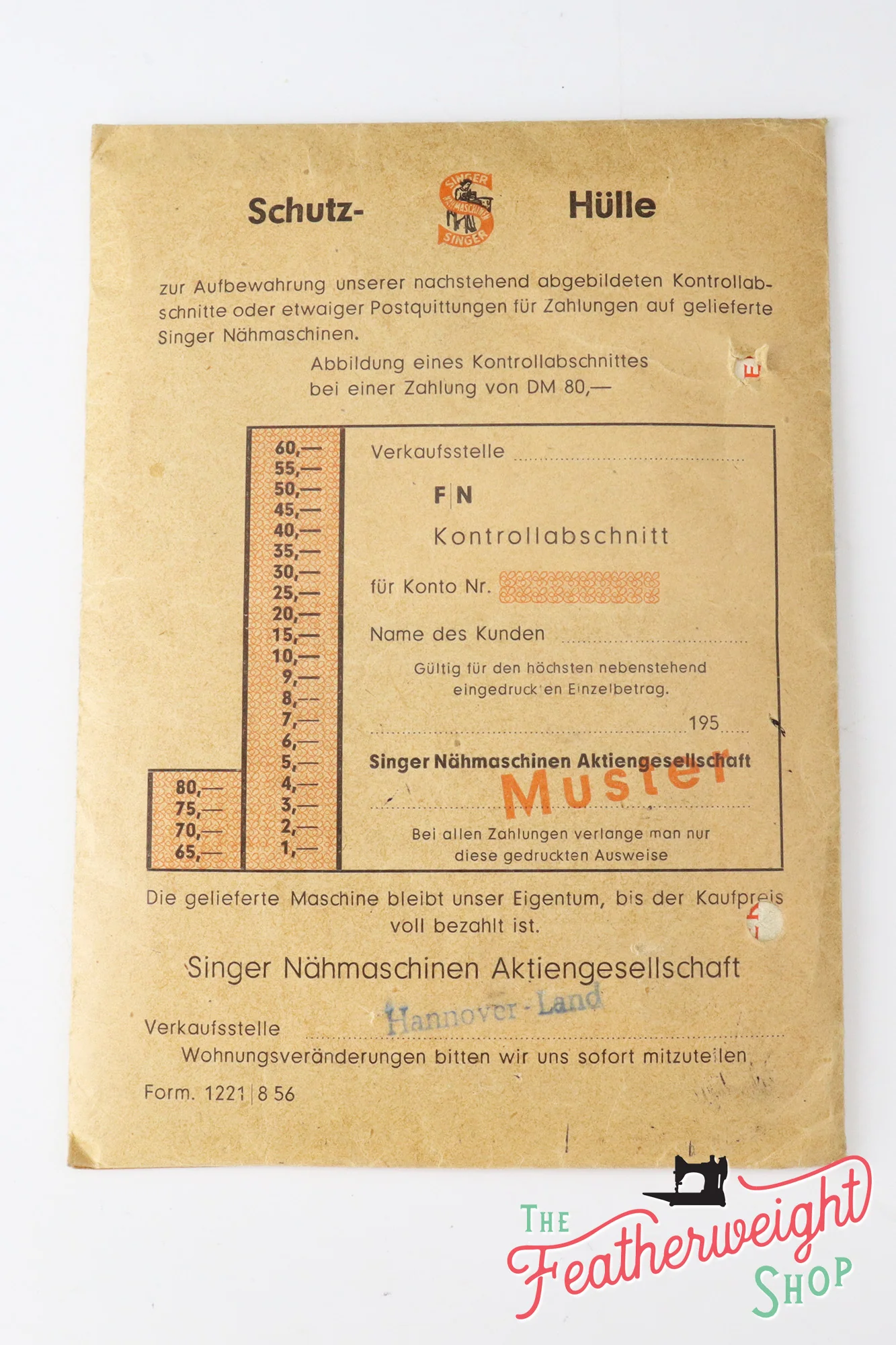 Singer Featherweight 221K Sewing Machine EM017*** - Original Ephemera - Image 2