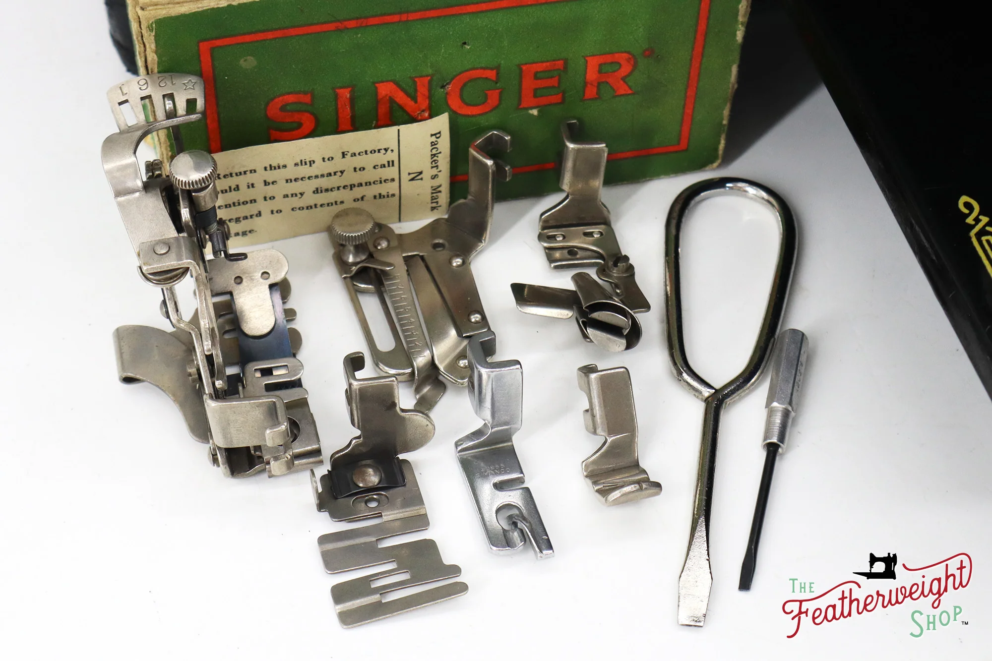 Singer Featherweight 221K Sewing Machine, French EF9120** and Sewhandy Set - Image 29