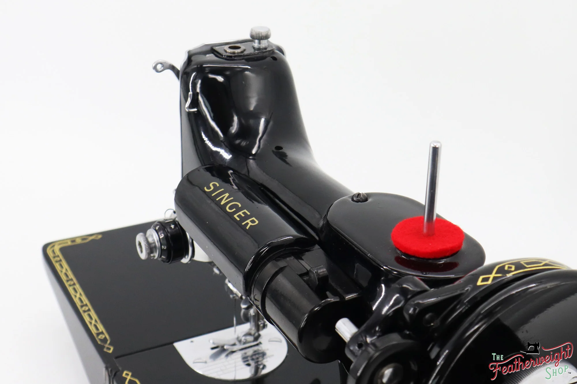 Singer Featherweight 221K Sewing Machine, RED "S" - ES1714** - Image 14