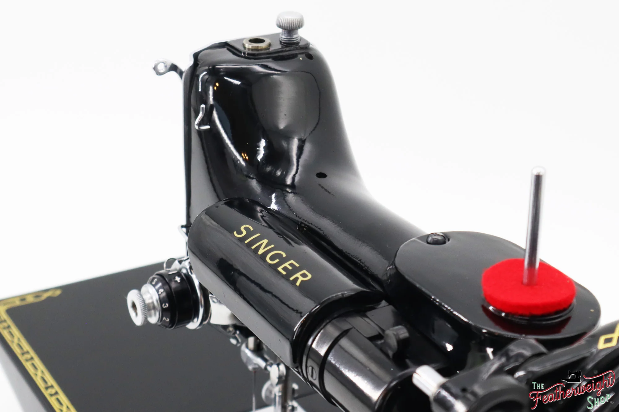 Singer Featherweight 221K Sewing Machine, RED "S" - ES1730** - Image 13
