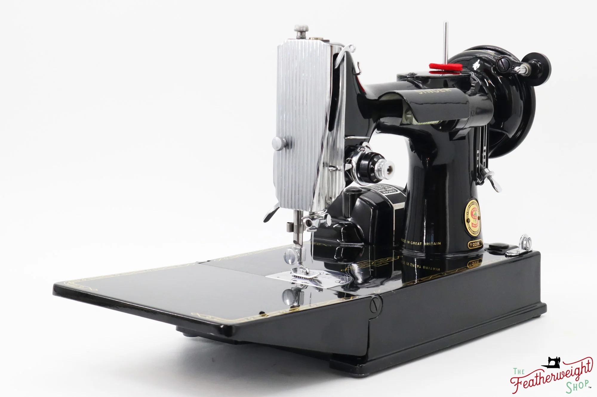 Singer Featherweight 221K Sewing Machine, RED "S" - ES1730** - Image 4