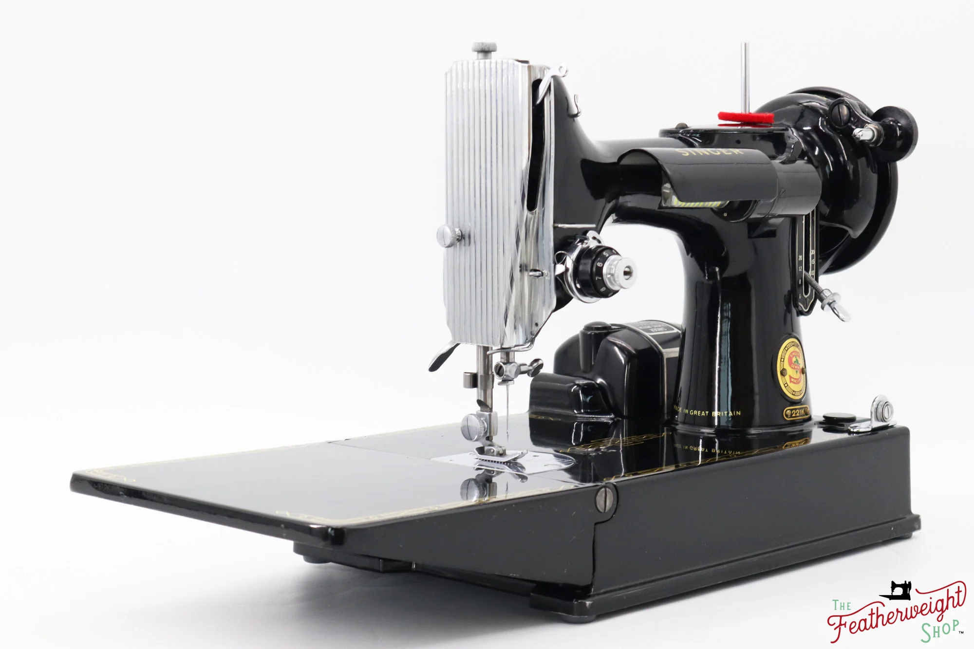 Singer Featherweight 221K Sewing Machine, RED "S" - ES239*** - Image 5
