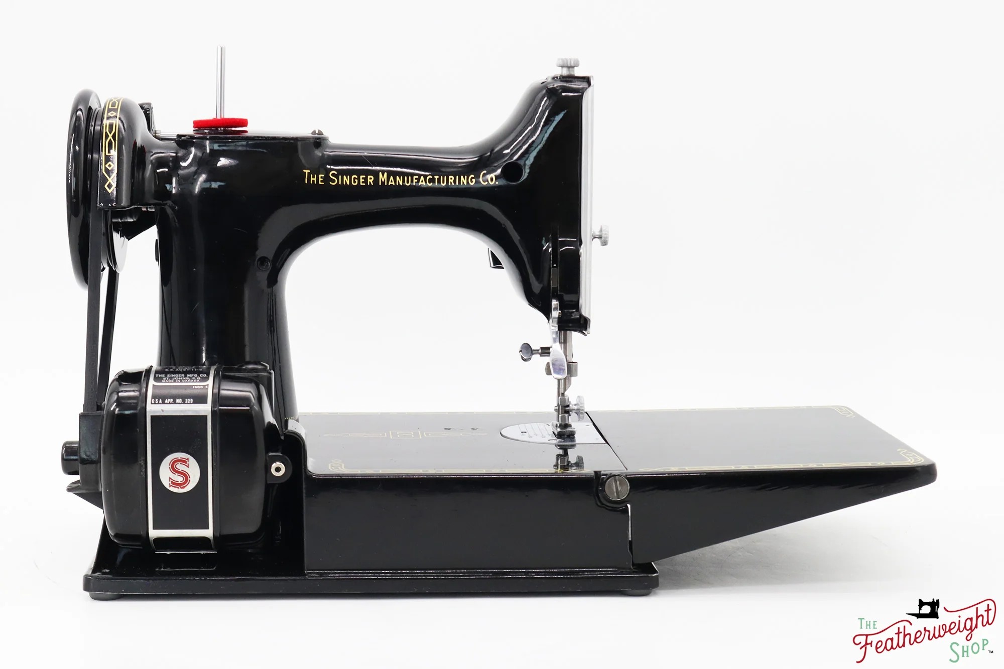 Singer Featherweight 221K Sewing Machine, RED "S" - ES239*** - Image 8