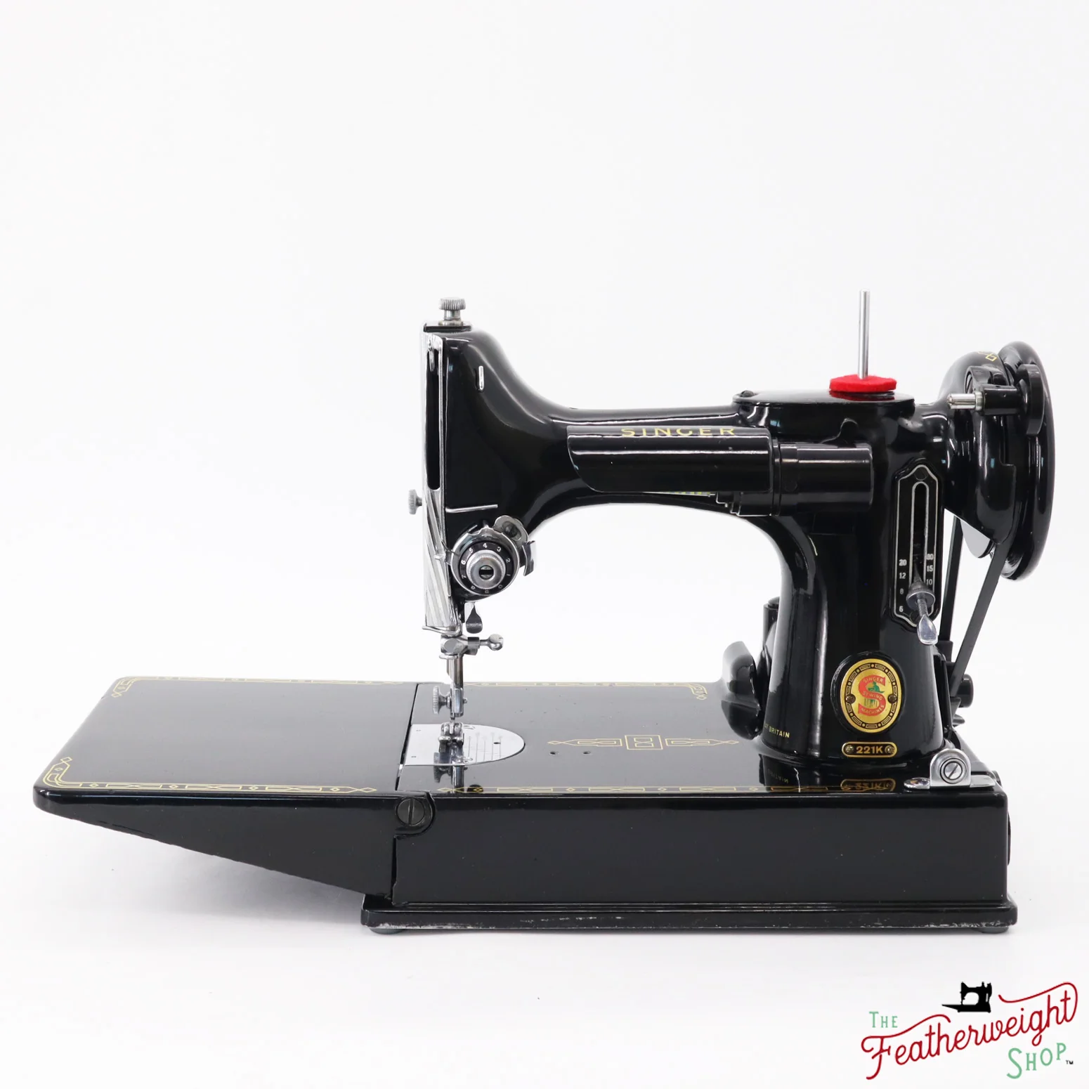 Singer Featherweight 221K Sewing Machine, RED "S" - ES24417*