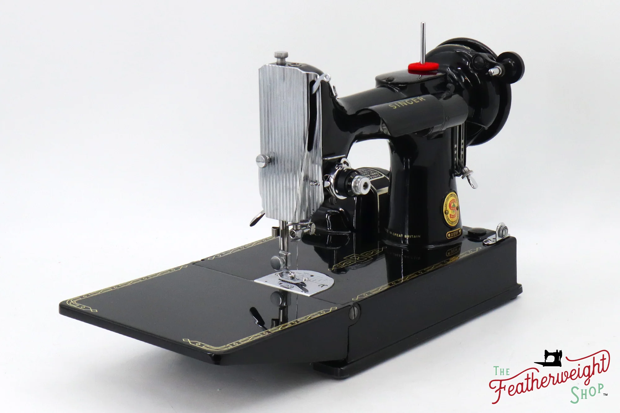 Singer Featherweight 221K Sewing Machine, RED "S" - ES648*** - Image 4