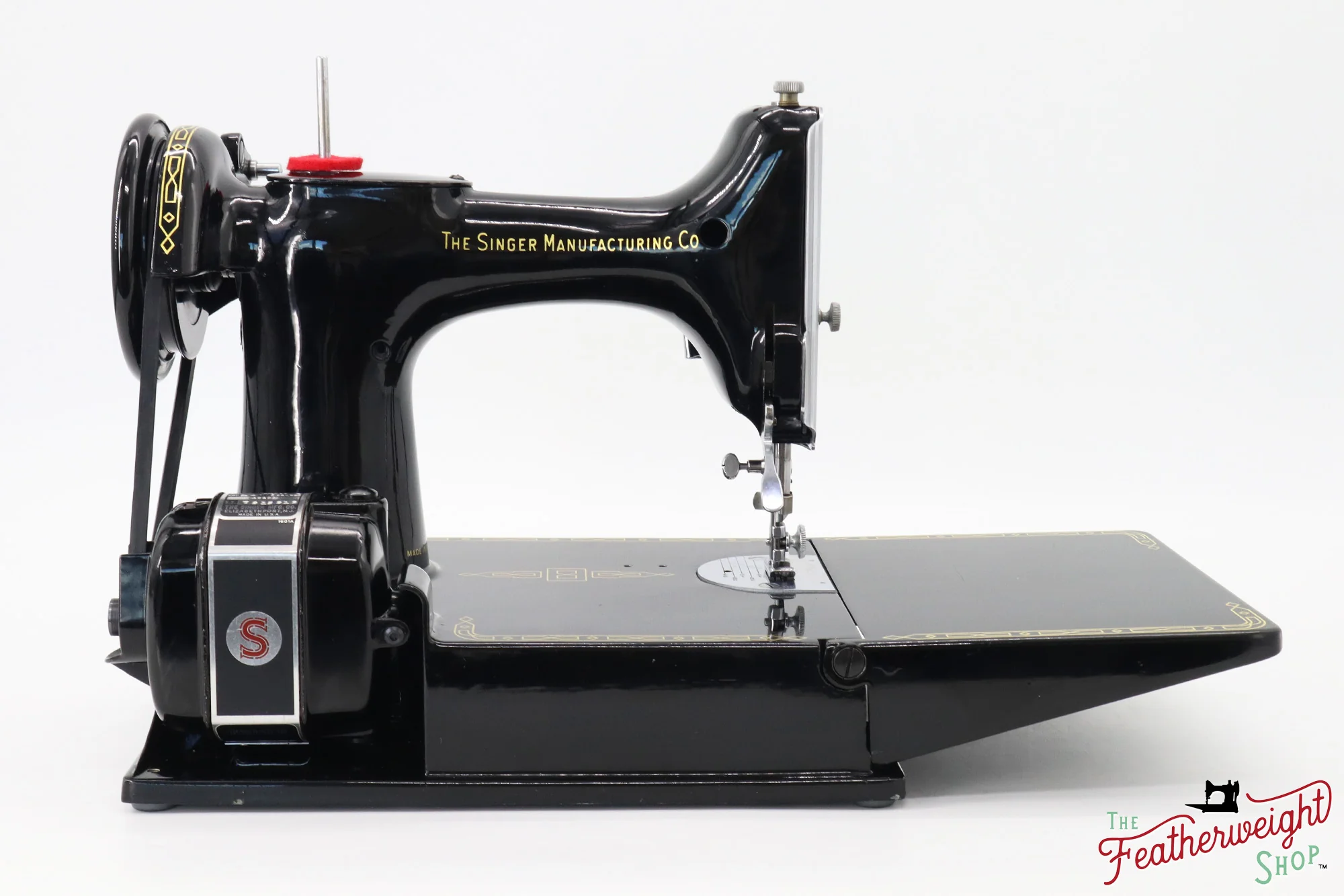 Singer Featherweight 221K Sewing Machine, RED "S" - ES649*** - Image 5