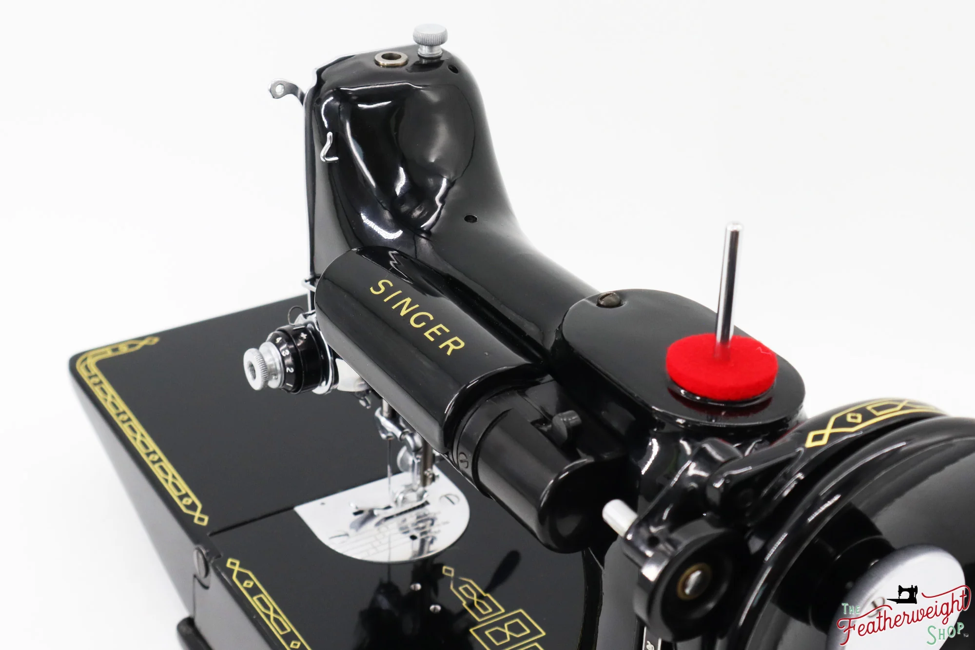 Singer Featherweight 221K Sewing Machine, RED "S" - ES651*** - Image 12