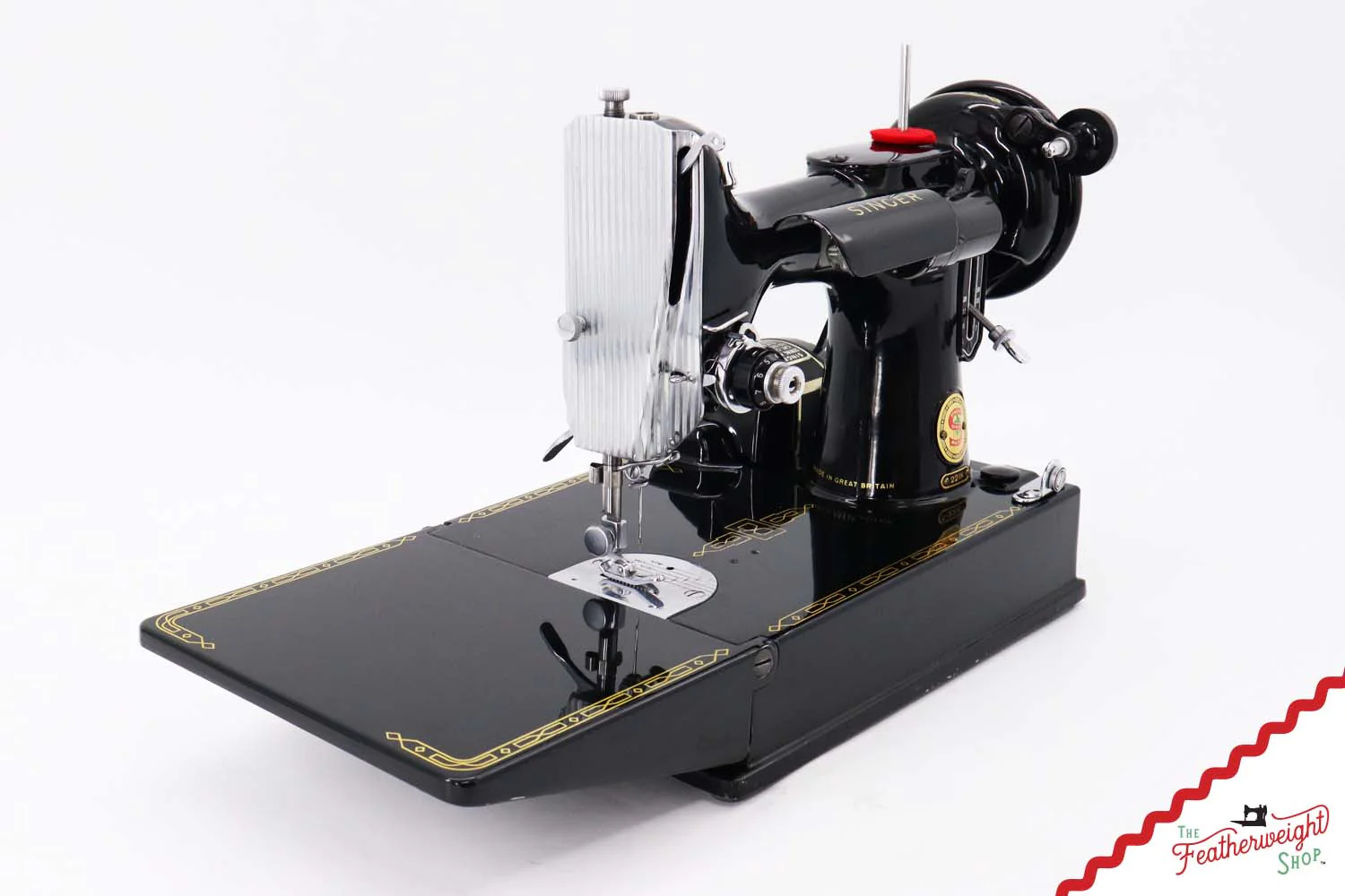 Singer Featherweight 221K Sewing Machine, RED "S" - ES6532** - Image 3