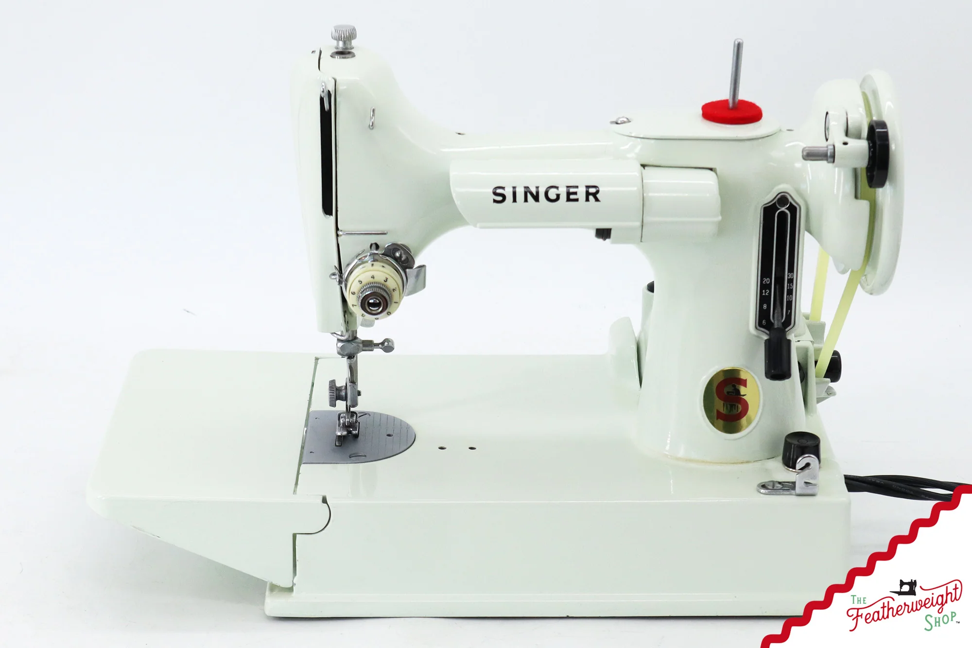 Singer Featherweight 221K Sewing Machine, WHITE - EV891*** - Image 2