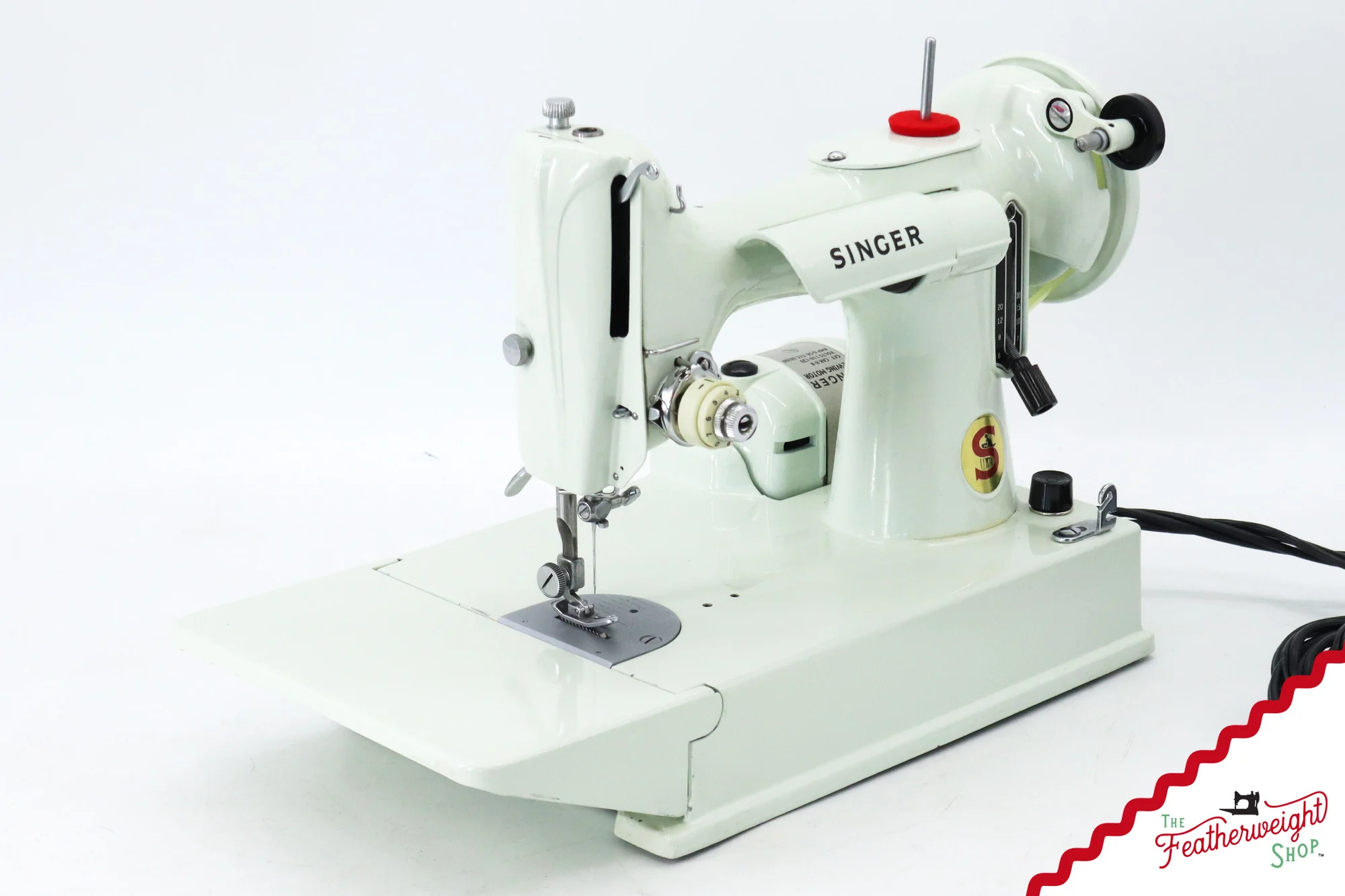 Singer Featherweight 221K Sewing Machine, WHITE - EV891*** - Image 3