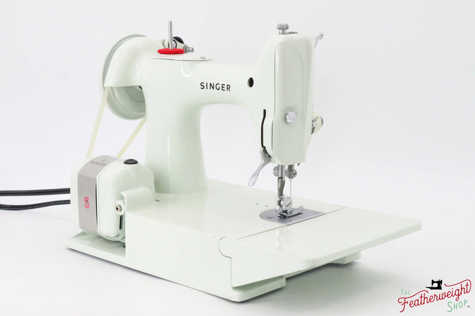 Singer Featherweight 221K Sewing Machine, WHITE - EV9052** - Image 5