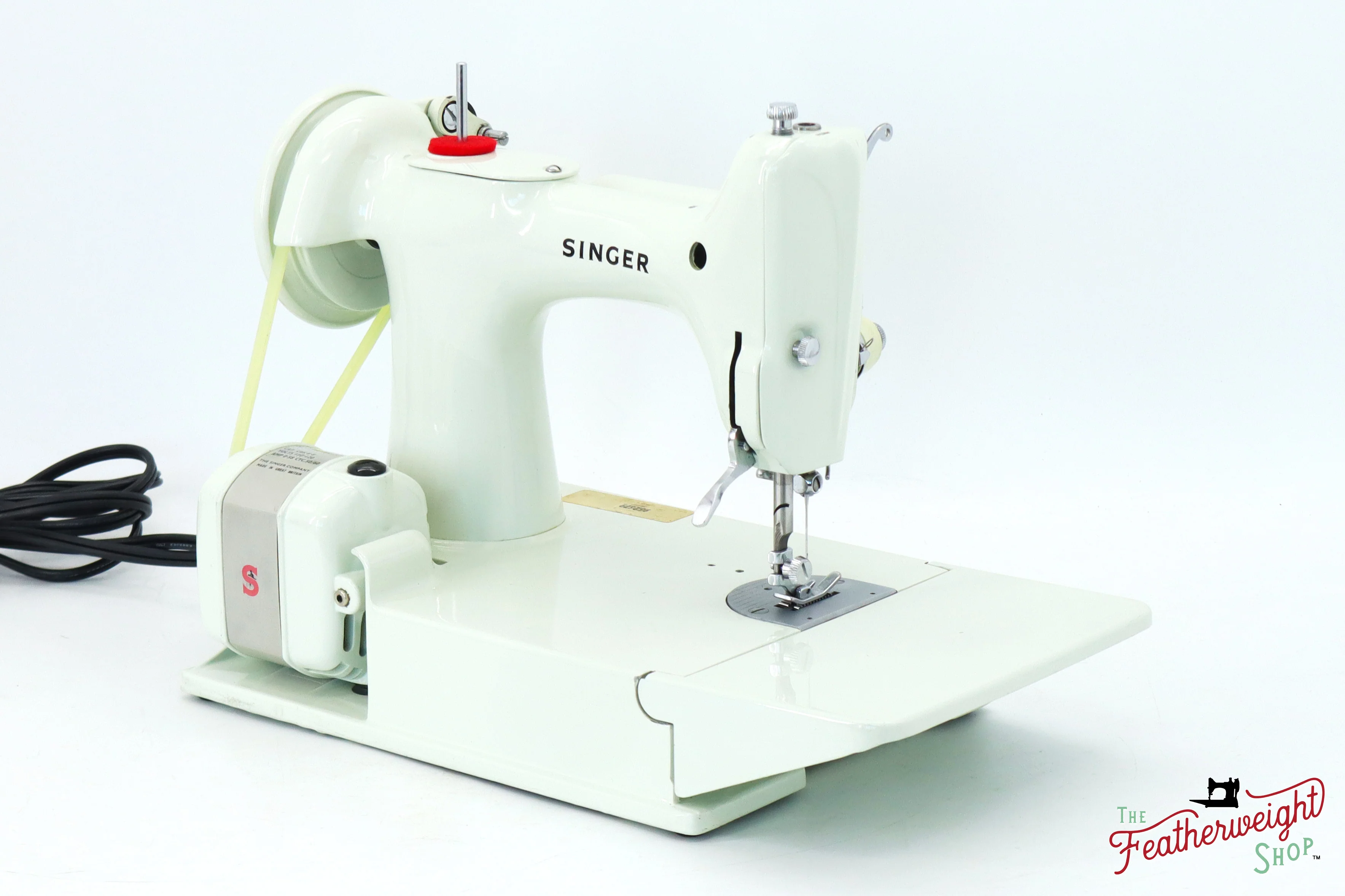 Singer Featherweight 221K Sewing Machine, WHITE EV9626** - RARE Case! - Image 5