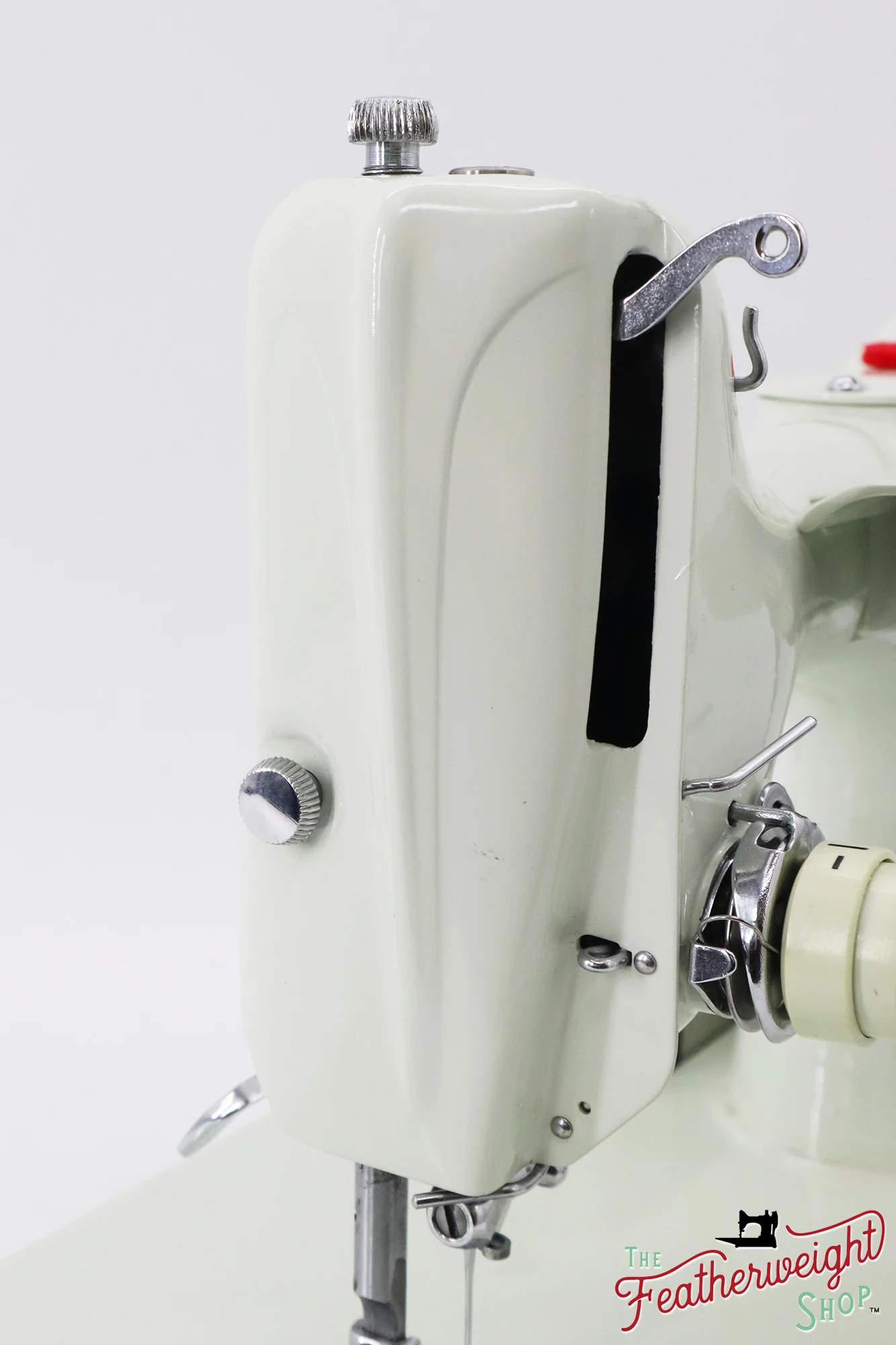 Singer Featherweight 221K Sewing Machine, WHITE EV9937** - RARE Case! - Image 13